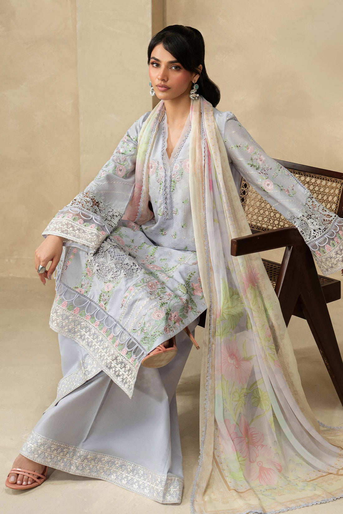 Maria B | Eid Collection 26 | 3 Piece Embroidered Dobby Lawn Suit - House Of Hania
