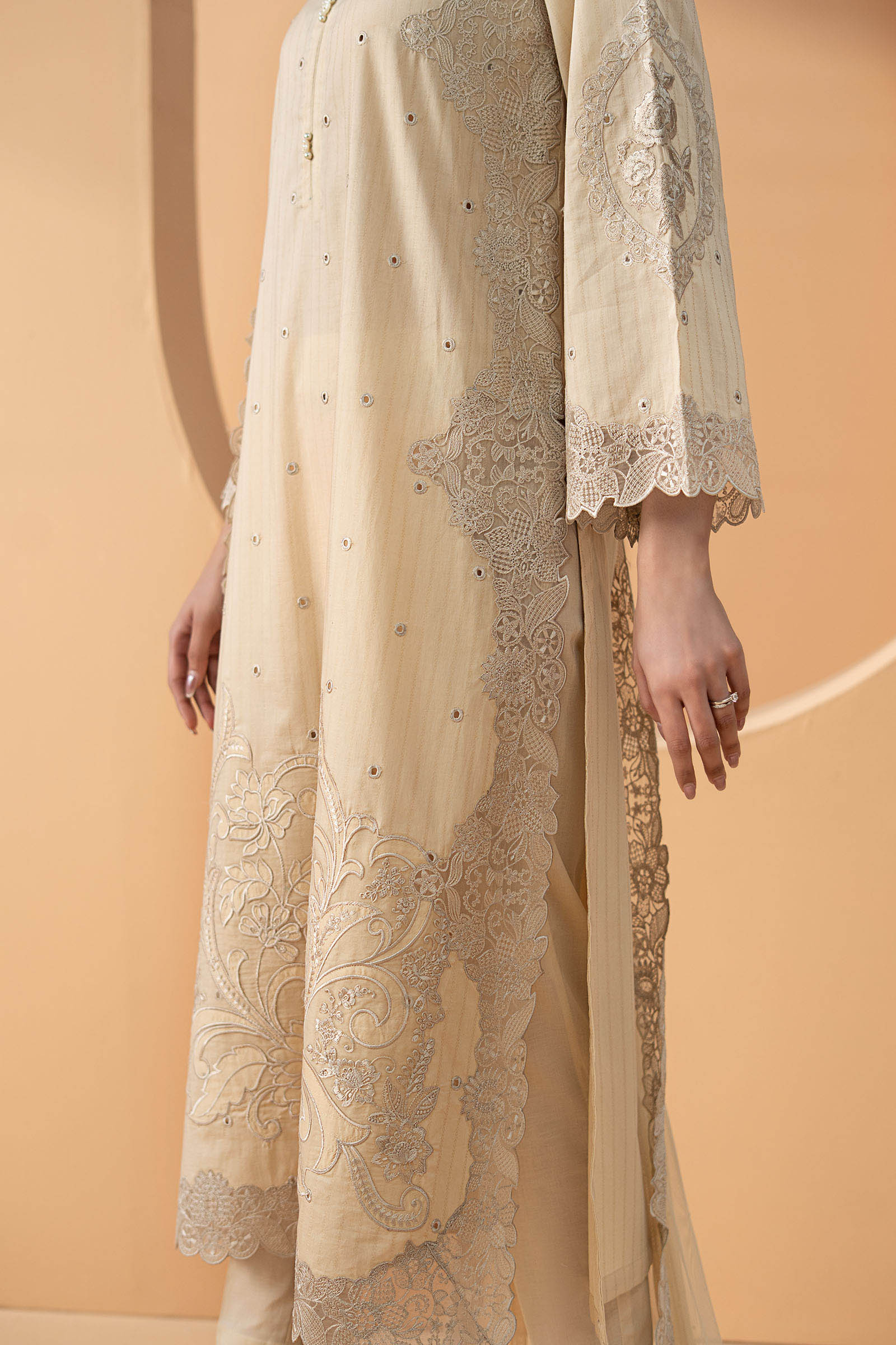 Maria B | Eid Collection 26 | 3 Piece Embroidered Dobby Lawn Suit - House Of Hania
