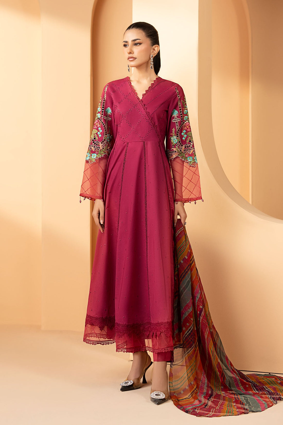 Maria B | Eid Collection 26 | 3 Piece Embroidered Dobby Lawn Suit - House Of Hania