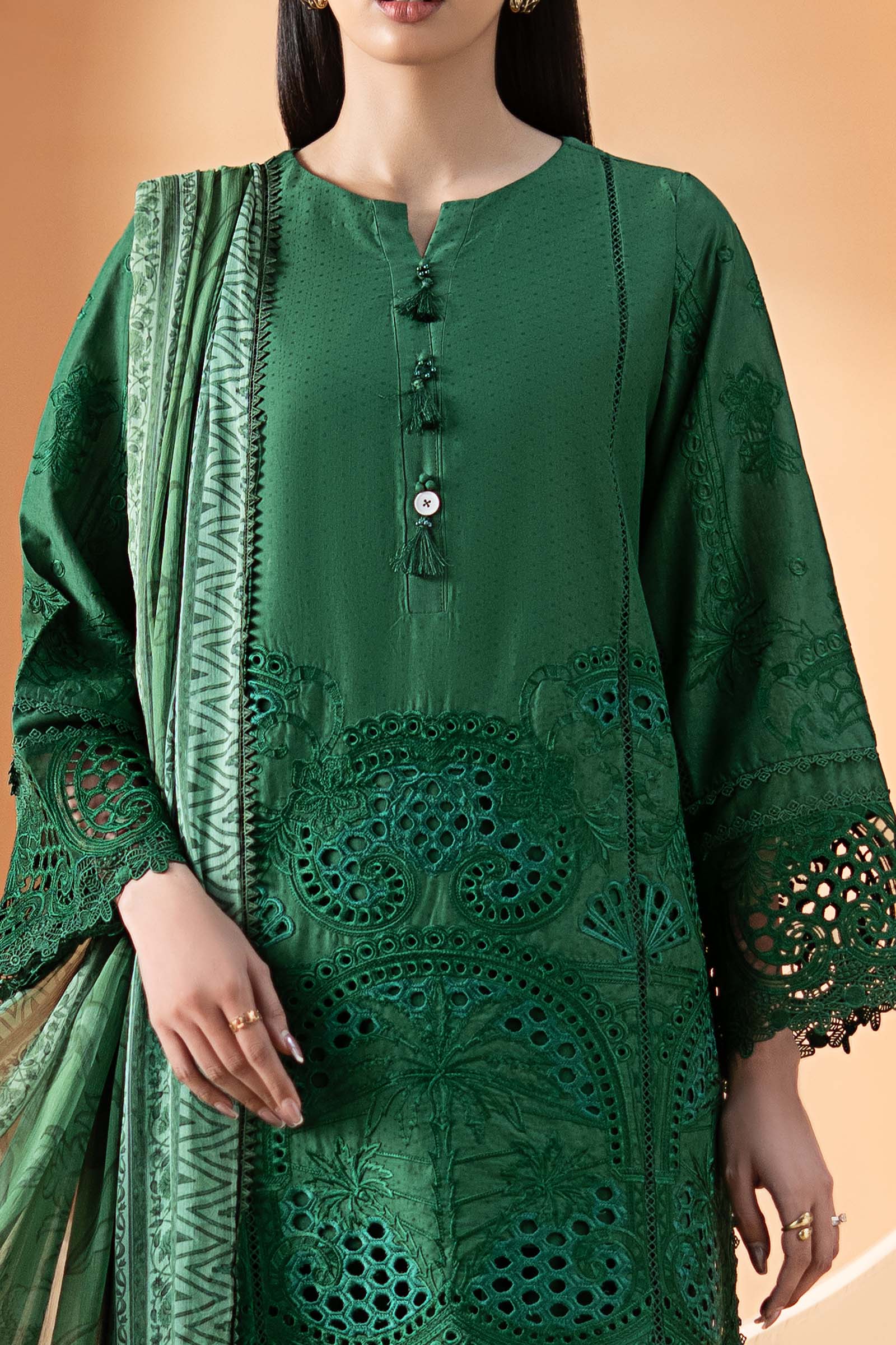 Maria B | Eid Collection 26 | 3 Piece Embroidered Dobby Lawn Suit - House Of Hania