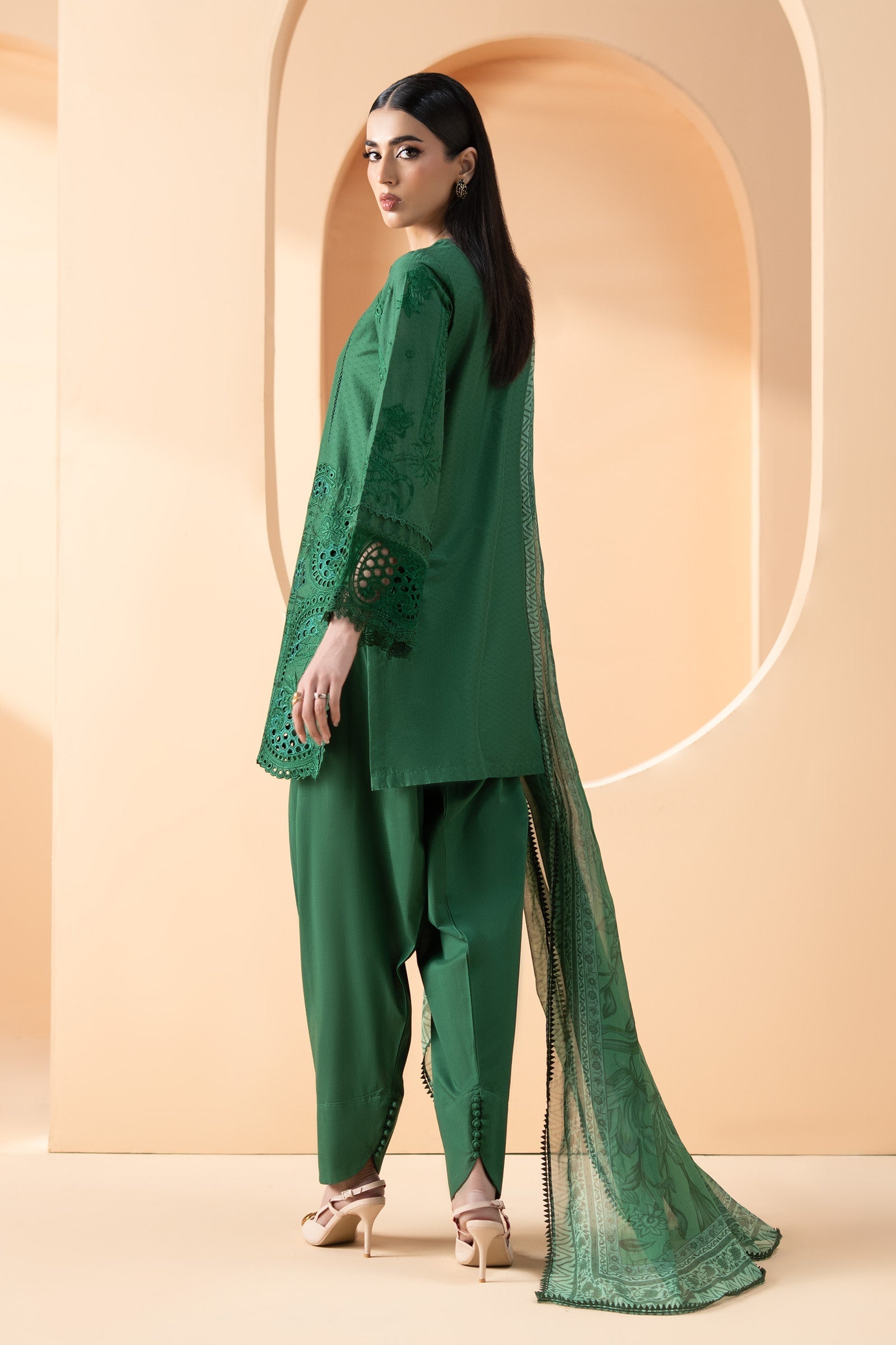 Maria B | Eid Collection 26 | 3 Piece Embroidered Dobby Lawn Suit - House Of Hania