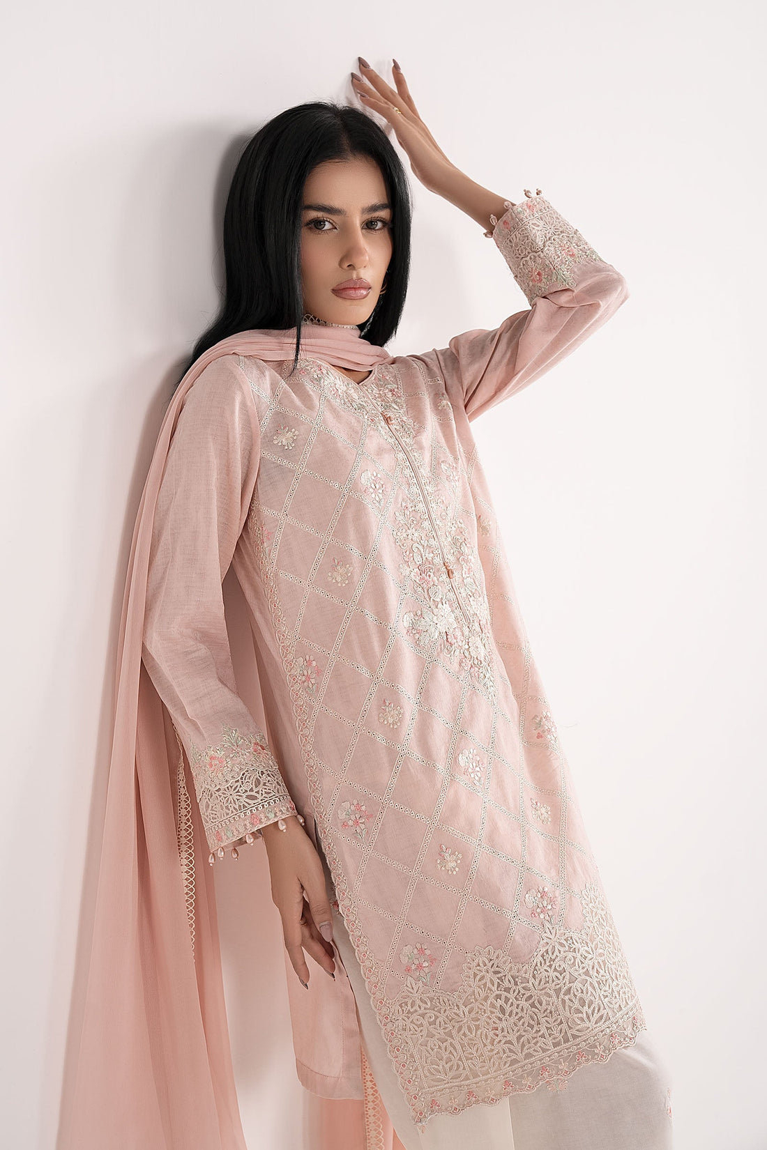 Maria B | Eid Collection 26 | 3 Piece Embroidered Dobby Lawn Suit - House Of Hania