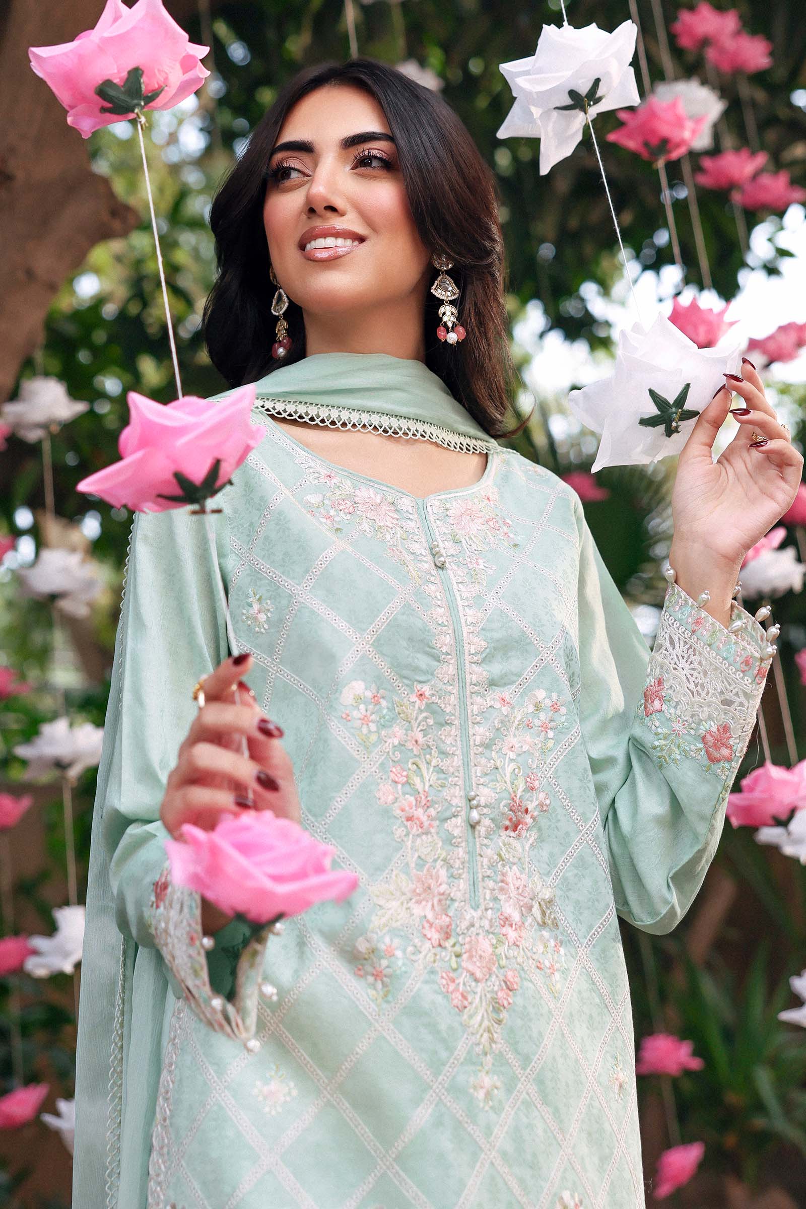 Maria B | Eid Collection 26 | 3 Piece Embroidered Dobby Lawn Suit - House Of Hania