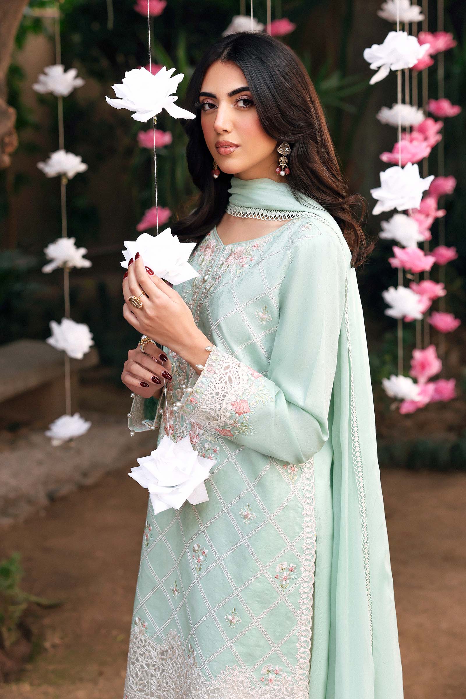 Maria B | Eid Collection 26 | 3 Piece Embroidered Dobby Lawn Suit - House Of Hania