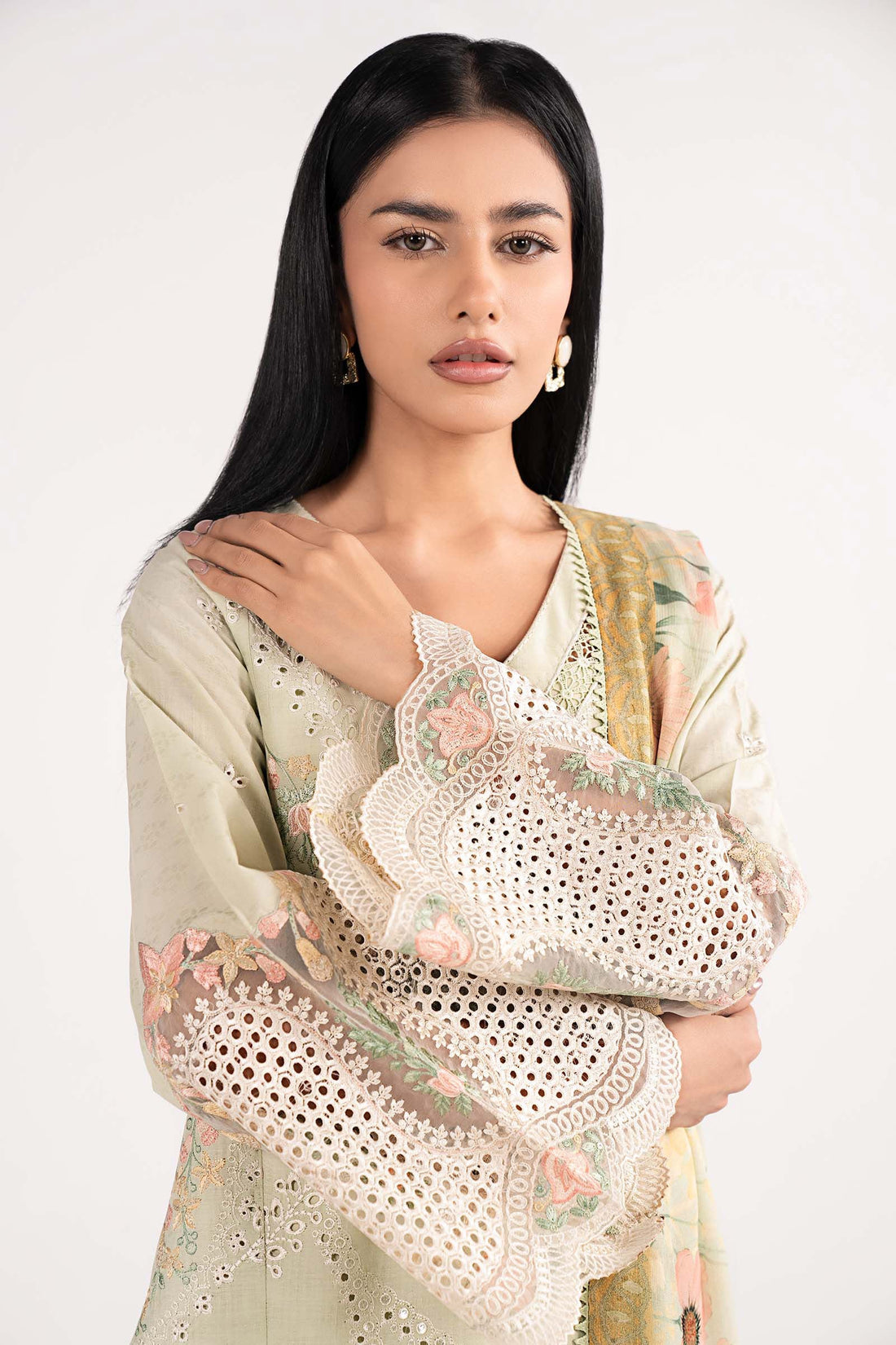 Maria B | Eid Collection 26 | 3 Piece Embroidered Dobby Lawn Suit - House Of Hania