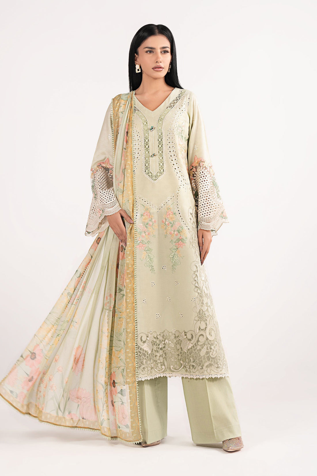 Maria B | Eid Collection 26 | 3 Piece Embroidered Dobby Lawn Suit - House Of Hania