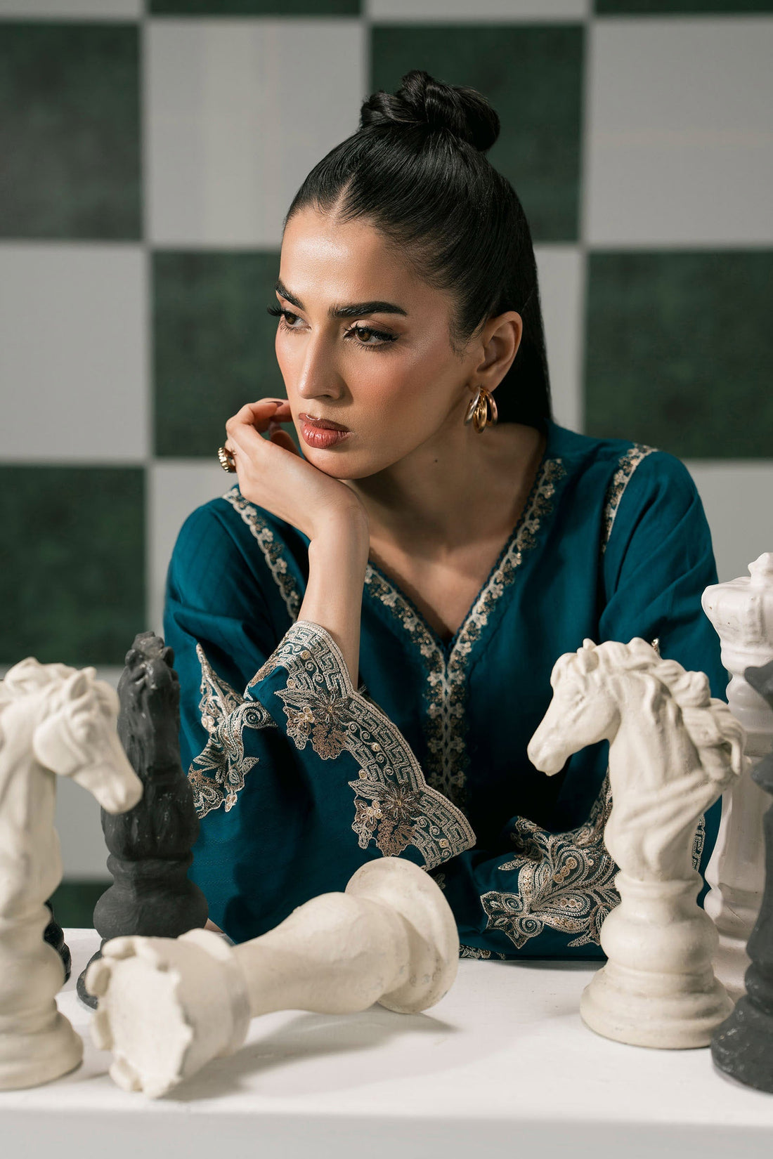 Maria B | Eid Collection 26 | 3 Piece Embroidered Dobby Lawn Suit - House Of Hania