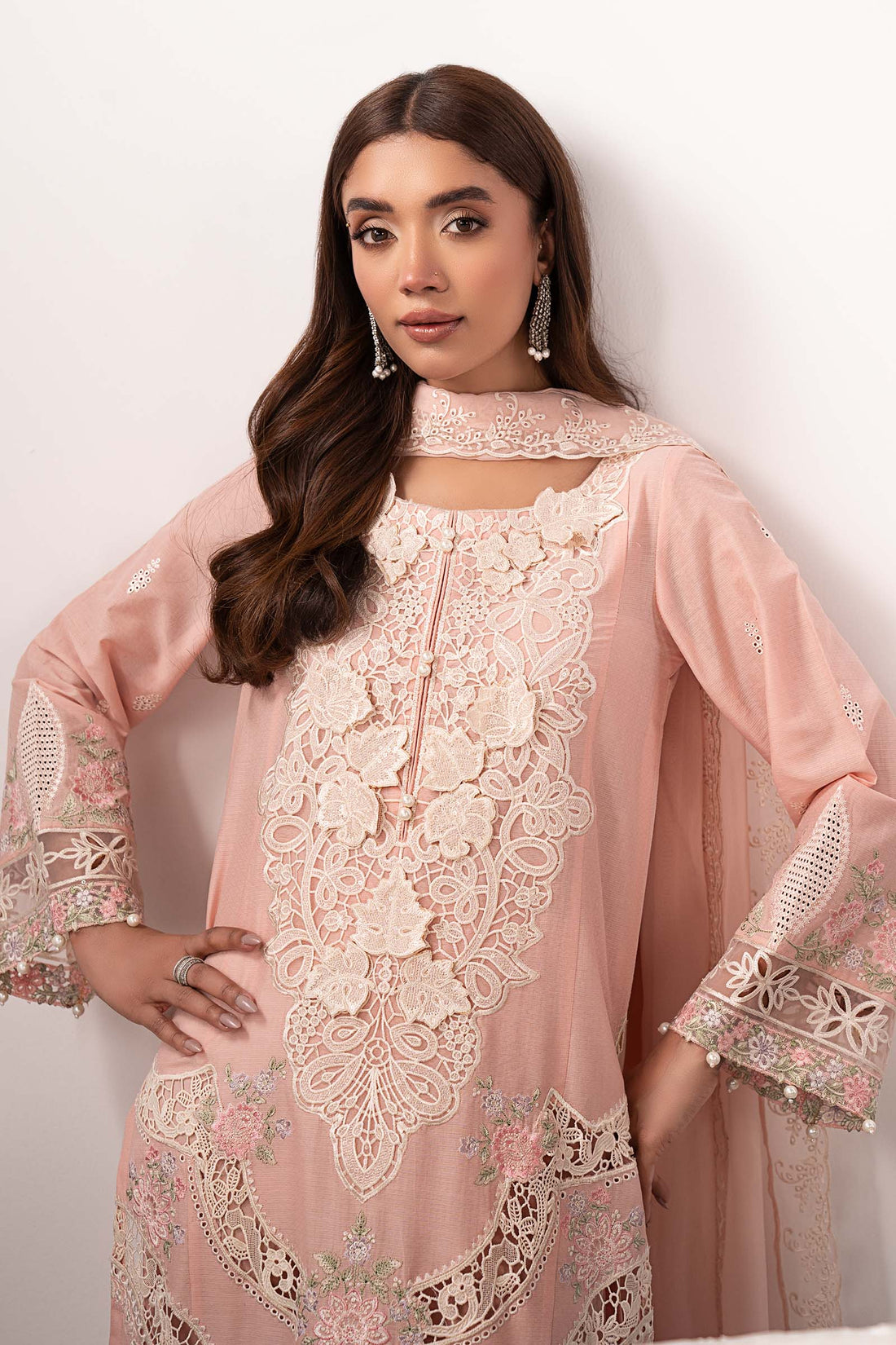 Maria B | Eid Collection 26 | 3 Piece Embroidered Dobby Lawn Suit - House Of Hania