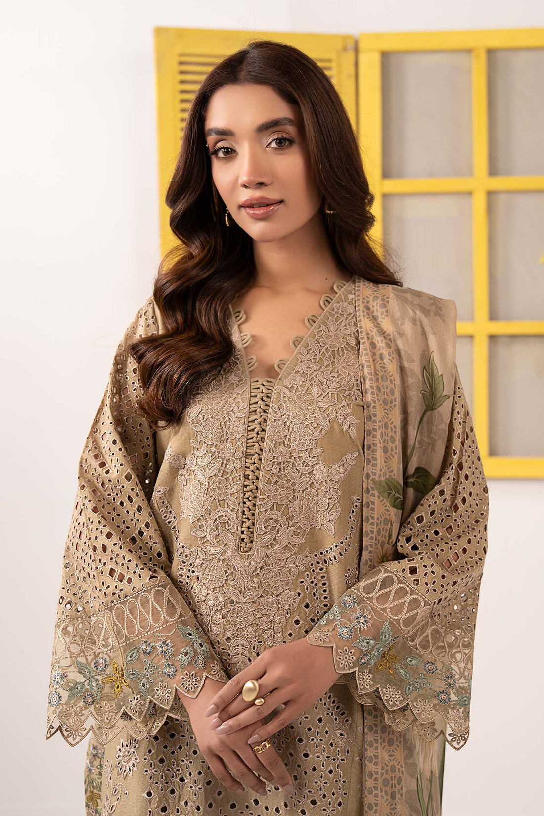 Maria B | Eid Collection 26 | 3 Piece Embroidered Dobby Lawn Suit - House Of Hania