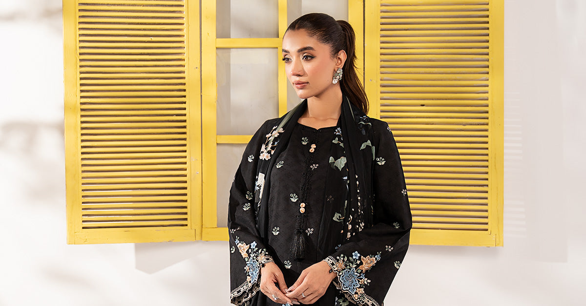 Maria B | Eid Collection 26 | 3 Piece Embroidered Dobby Lawn Suit - House Of Hania