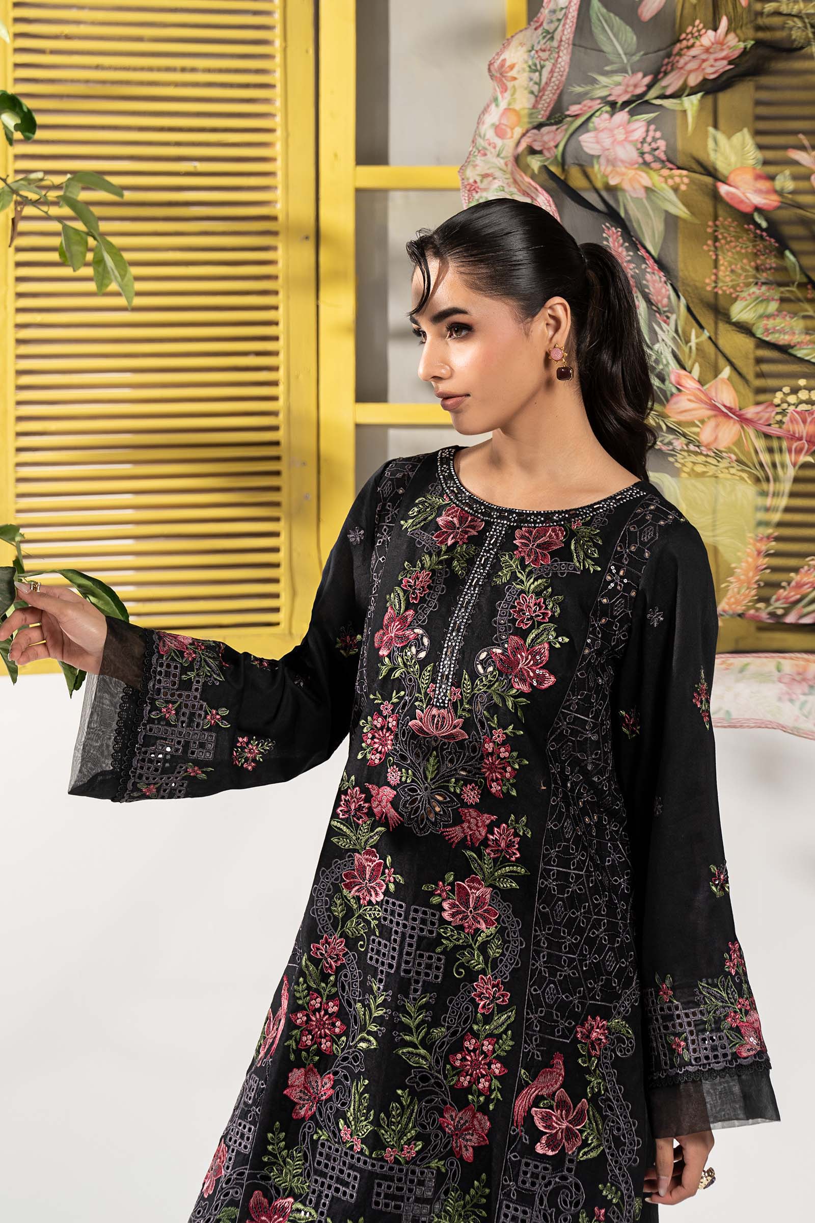 Maria B | Eid Collection 26 | 3 Piece Embroidered Dobby Lawn Suit - House Of Hania