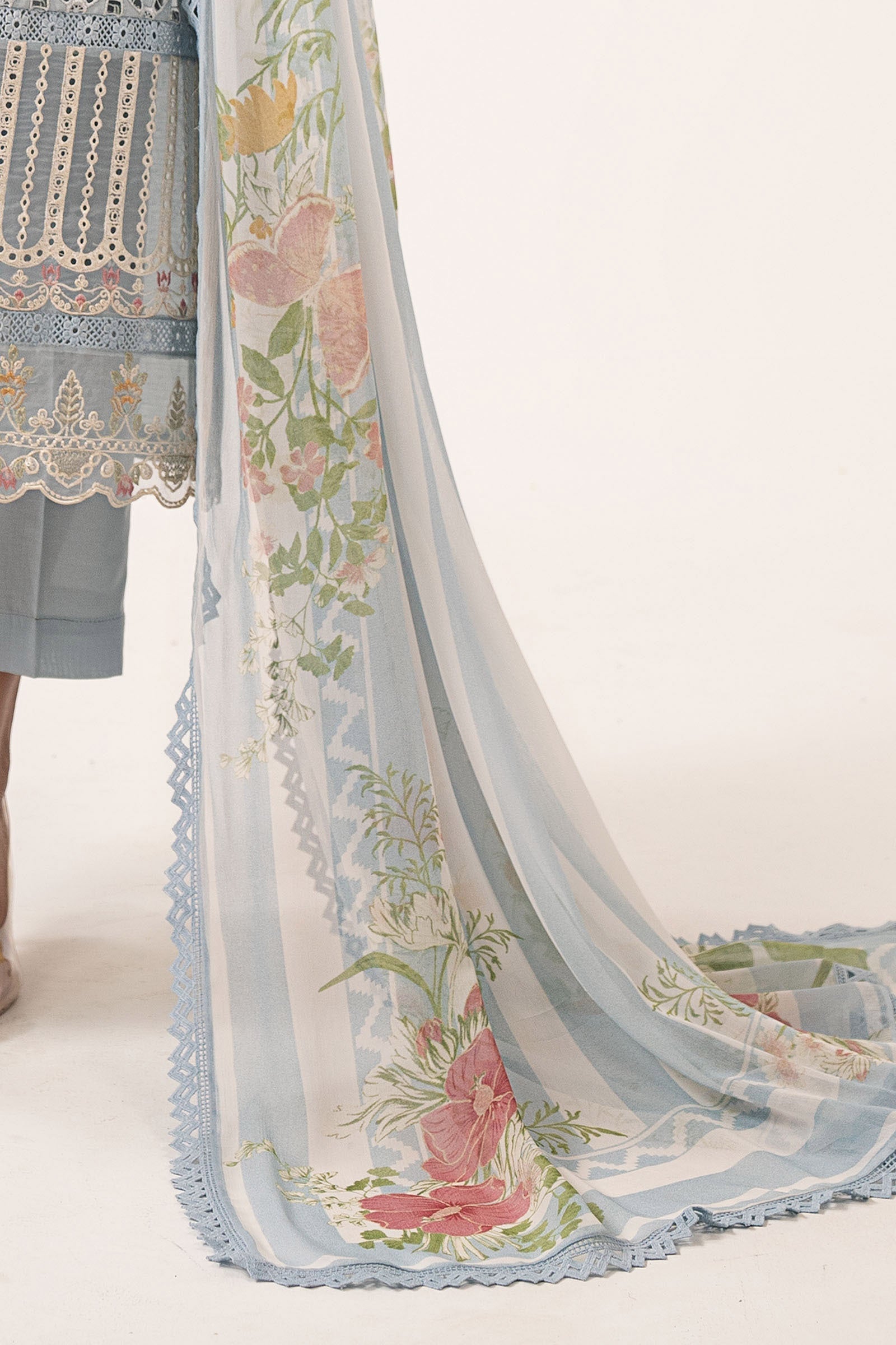 Maria B | Eid Collection 26 | 3 Piece Embroidered Dobby Lawn Suit - House Of Hania