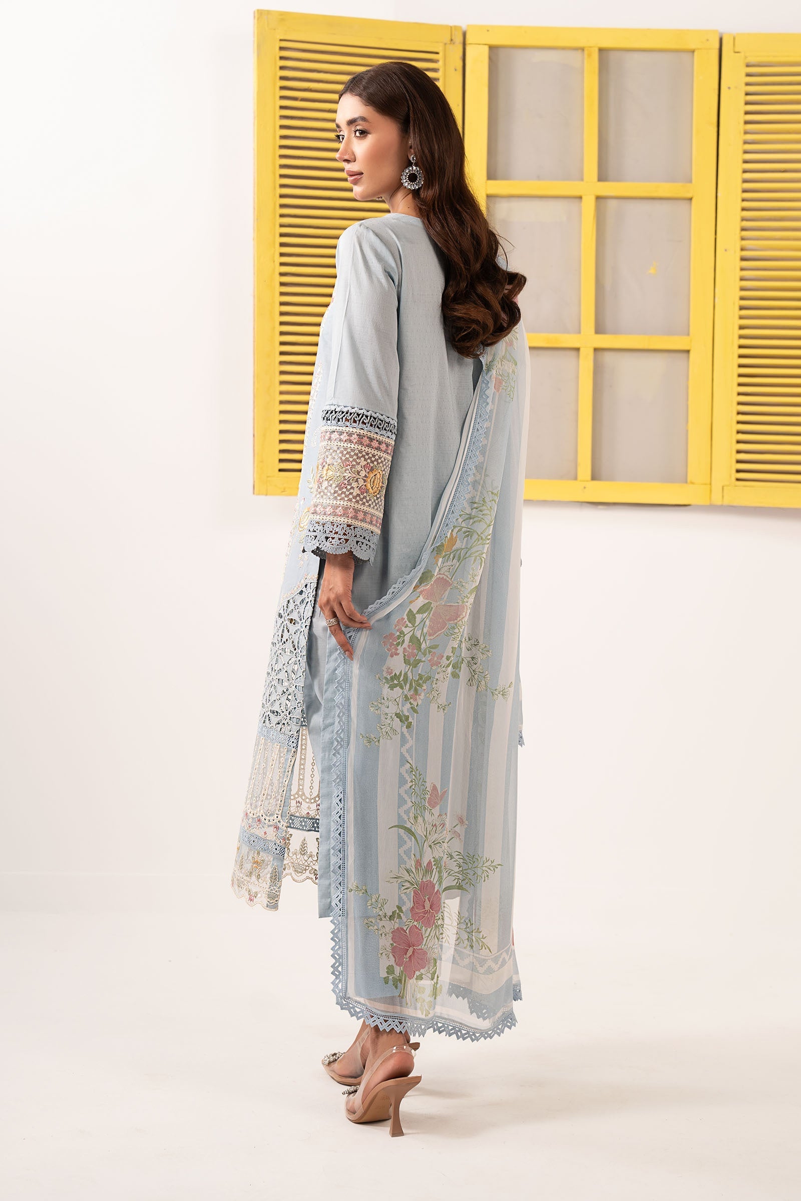 Maria B | Eid Collection 26 | 3 Piece Embroidered Dobby Lawn Suit - House Of Hania