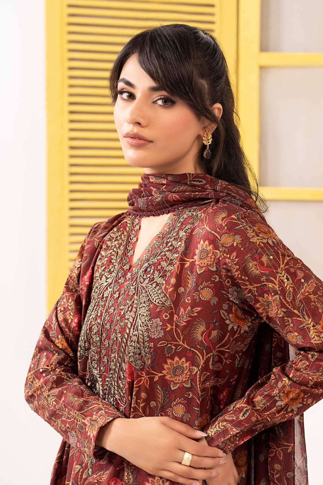 Maria B | Eid Collection 26 | 3 Piece Embroidered Dobby Lawn Suit - House Of Hania