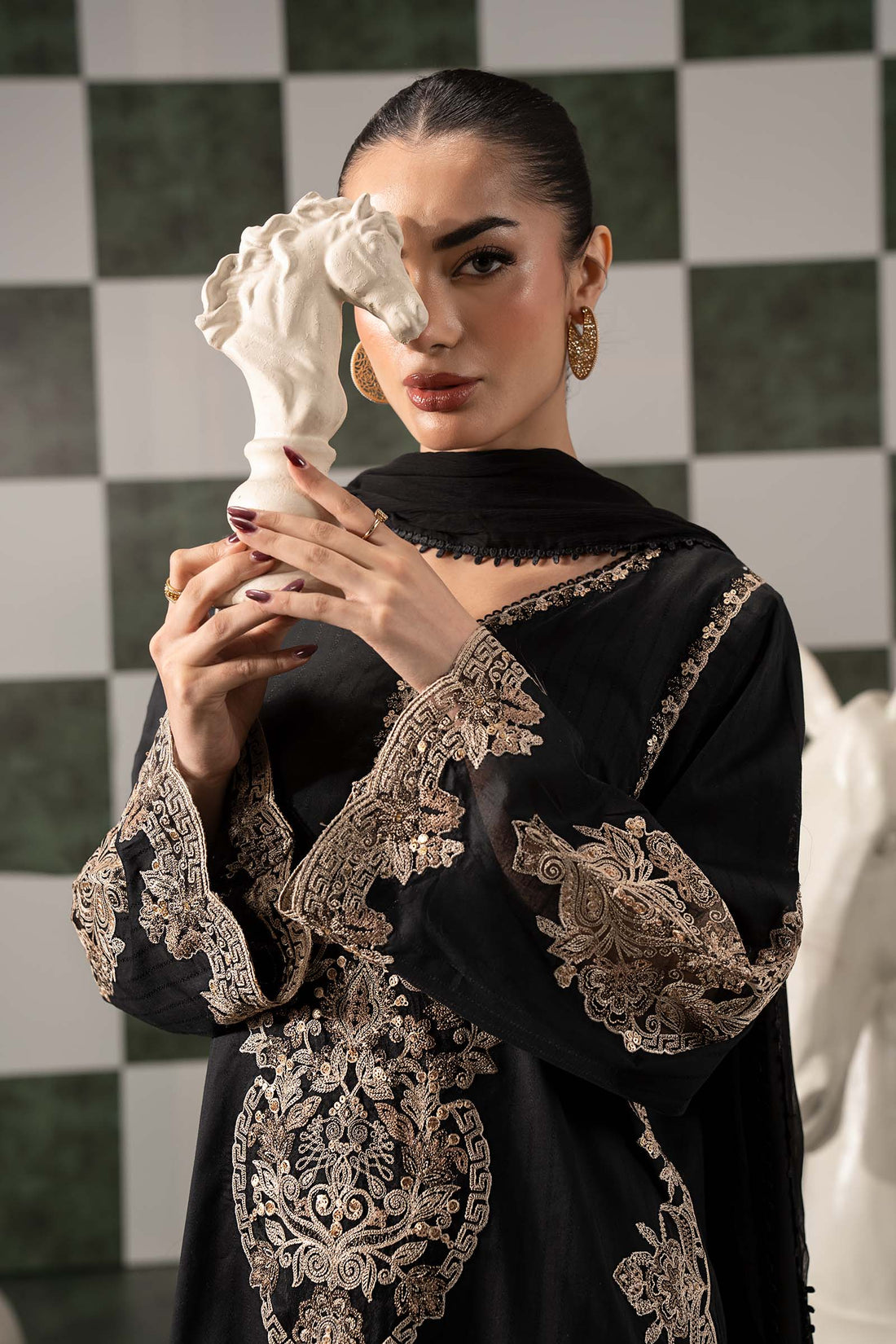 Maria B | Eid Collection 26 | 3 Piece Embroidered Dobby Lawn Suit - House Of Hania