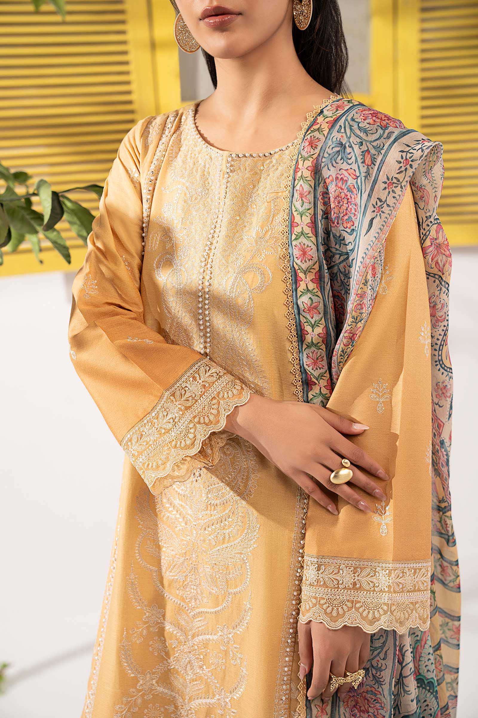 Maria B | Eid Collection 26 | 3 Piece Embroidered Dobby Lawn Suit - House Of Hania