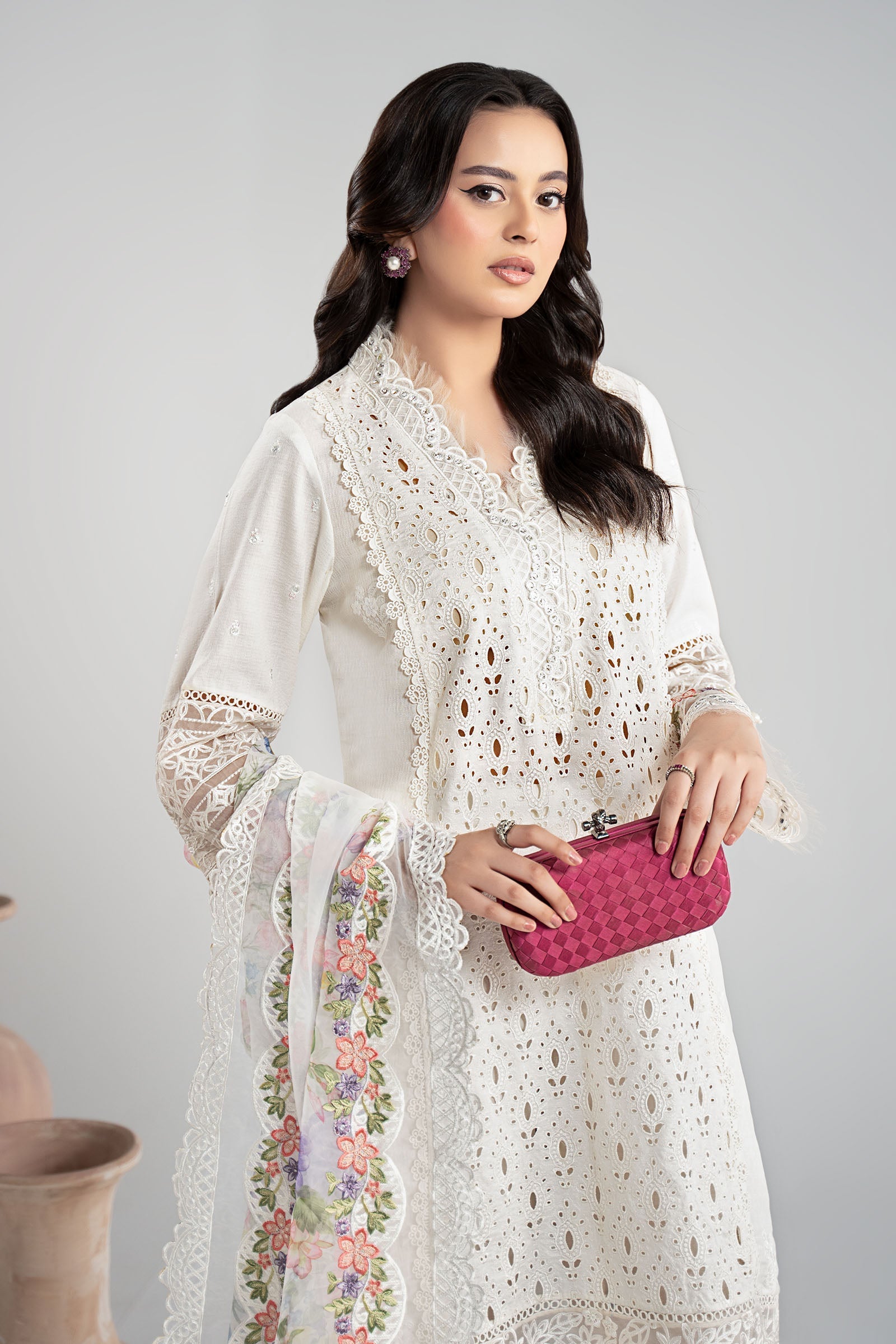 Maria B | Eid Collection 26 | 3 Piece Embroidered Dobby Suit - House Of Hania