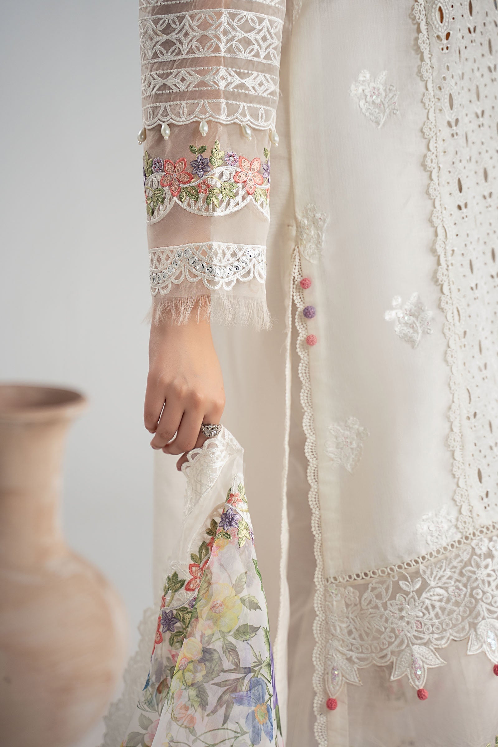 Maria B | Eid Collection 26 | 3 Piece Embroidered Dobby Suit - House Of Hania
