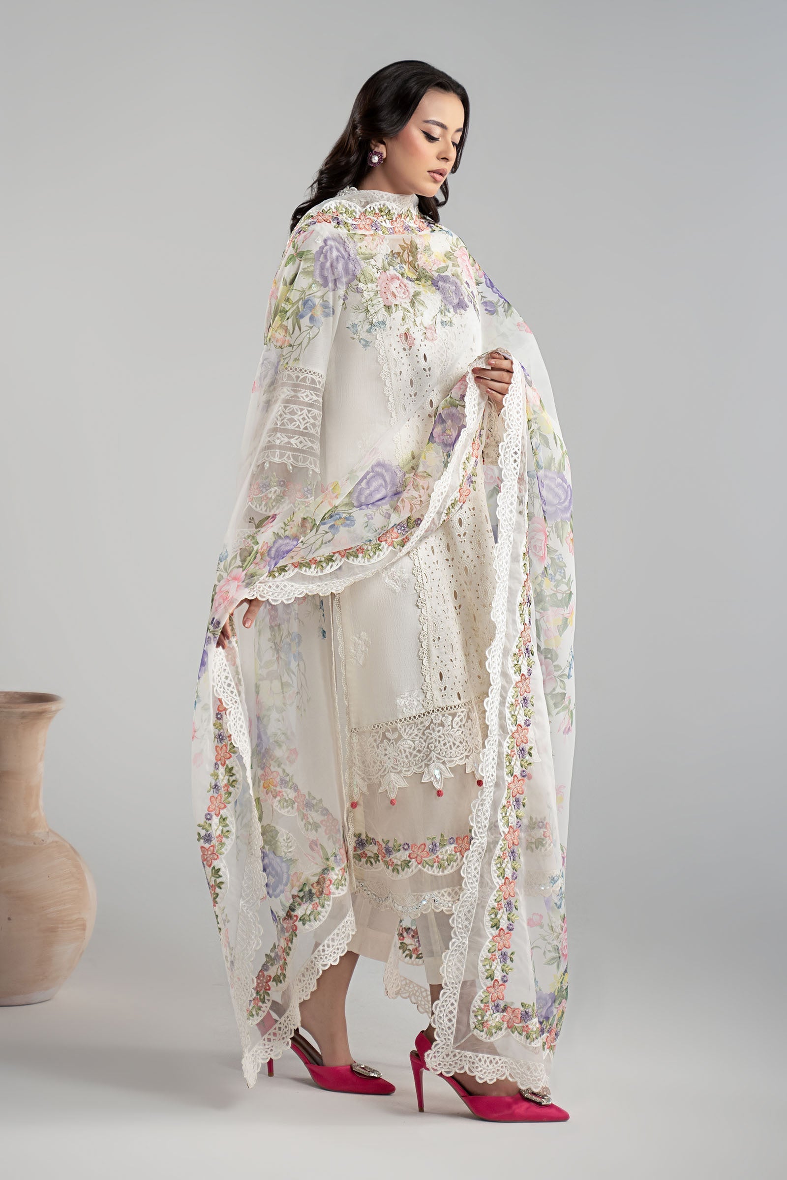Maria B | Eid Collection 26 | 3 Piece Embroidered Dobby Suit - House Of Hania