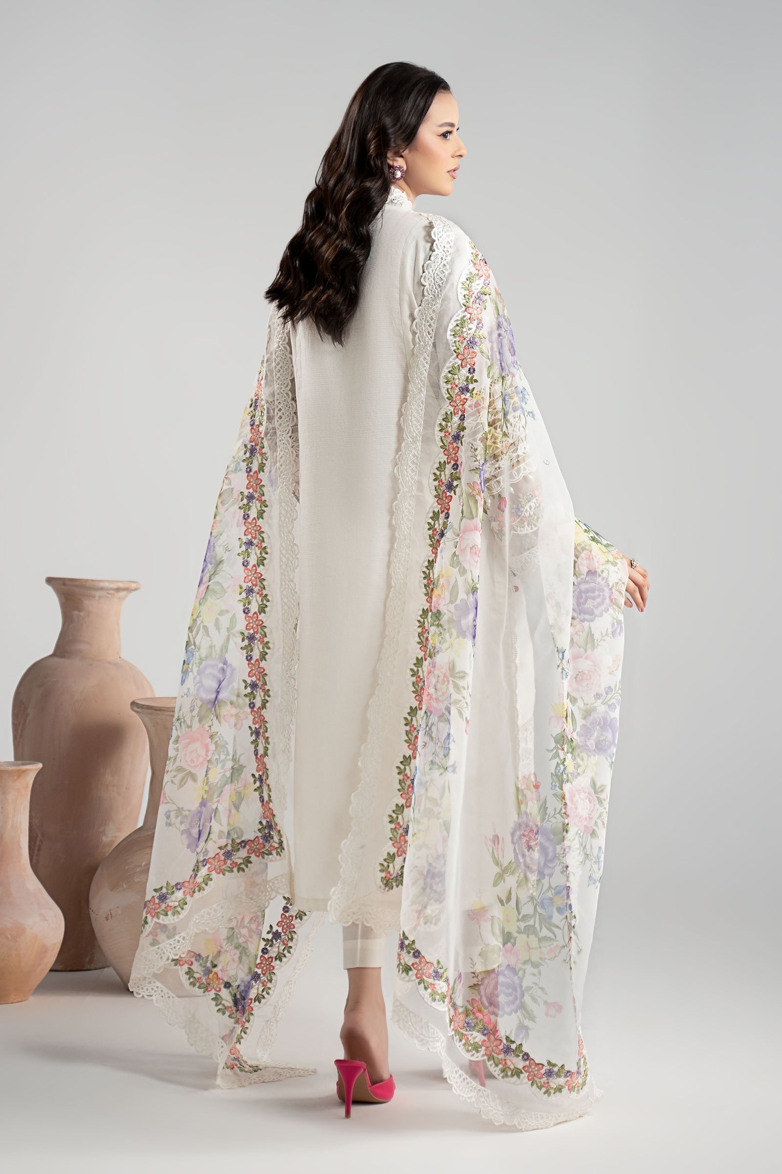 Maria B | Eid Collection 26 | 3 Piece Embroidered Dobby Suit - House Of Hania