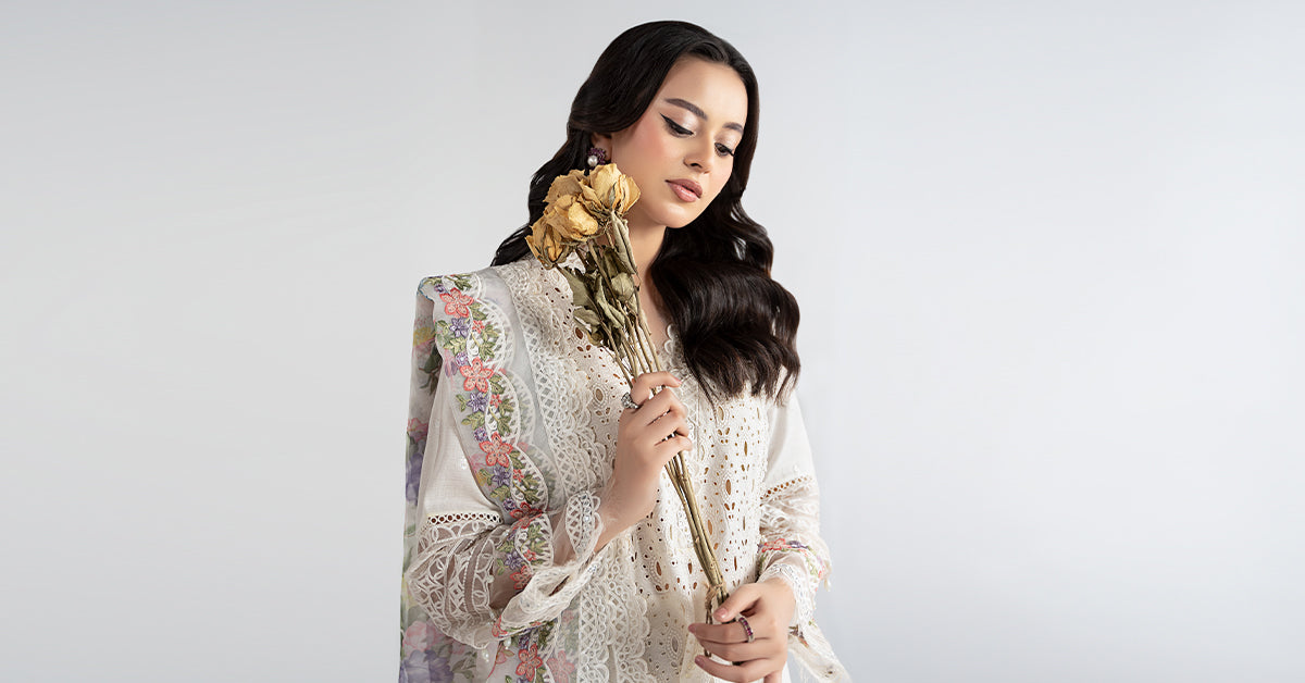 Maria B | Eid Collection 26 | 3 Piece Embroidered Dobby Suit - House Of Hania