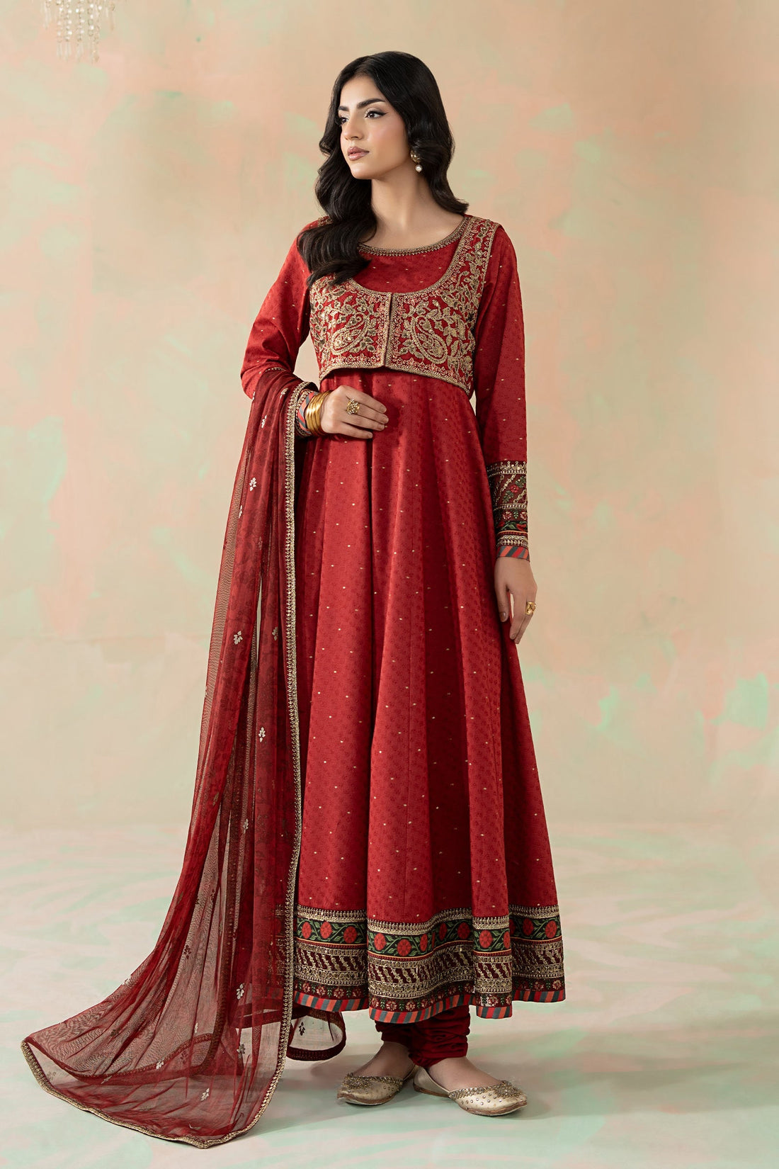 Maria B | Eid Collection 26 | 3 Piece Embroidered Filament Viscose Suit - House Of Hania