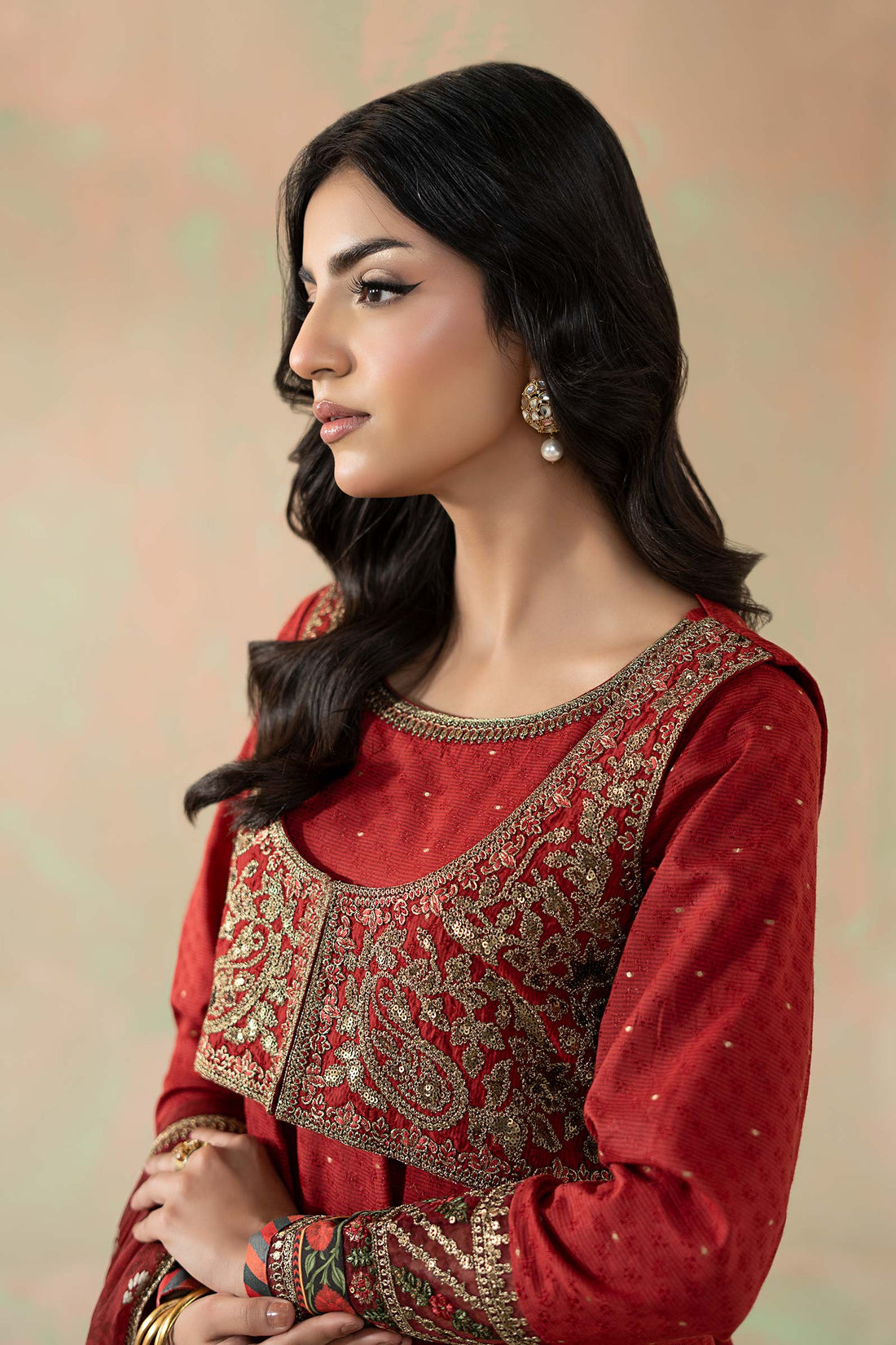 Maria B | Eid Collection 26 | 3 Piece Embroidered Filament Viscose Suit - House Of Hania