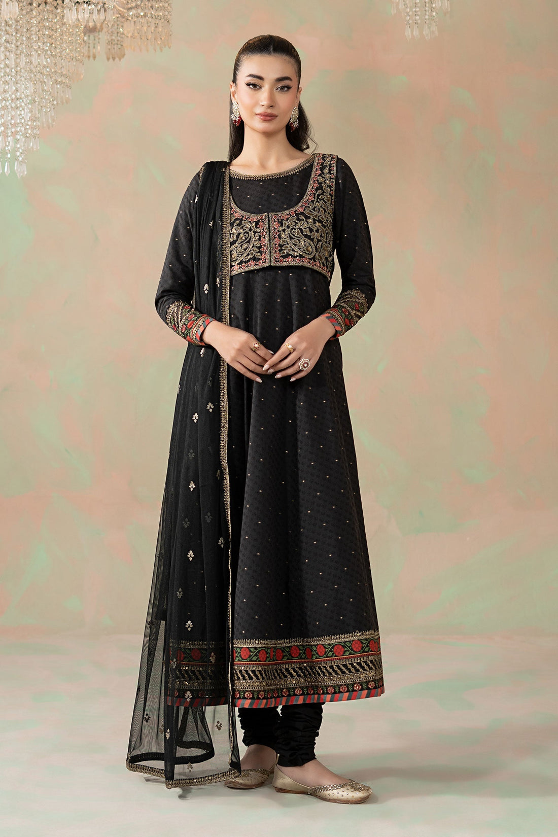 Maria B | Eid Collection 26 | 3 Piece Embroidered Filament Viscose Suit - House Of Hania
