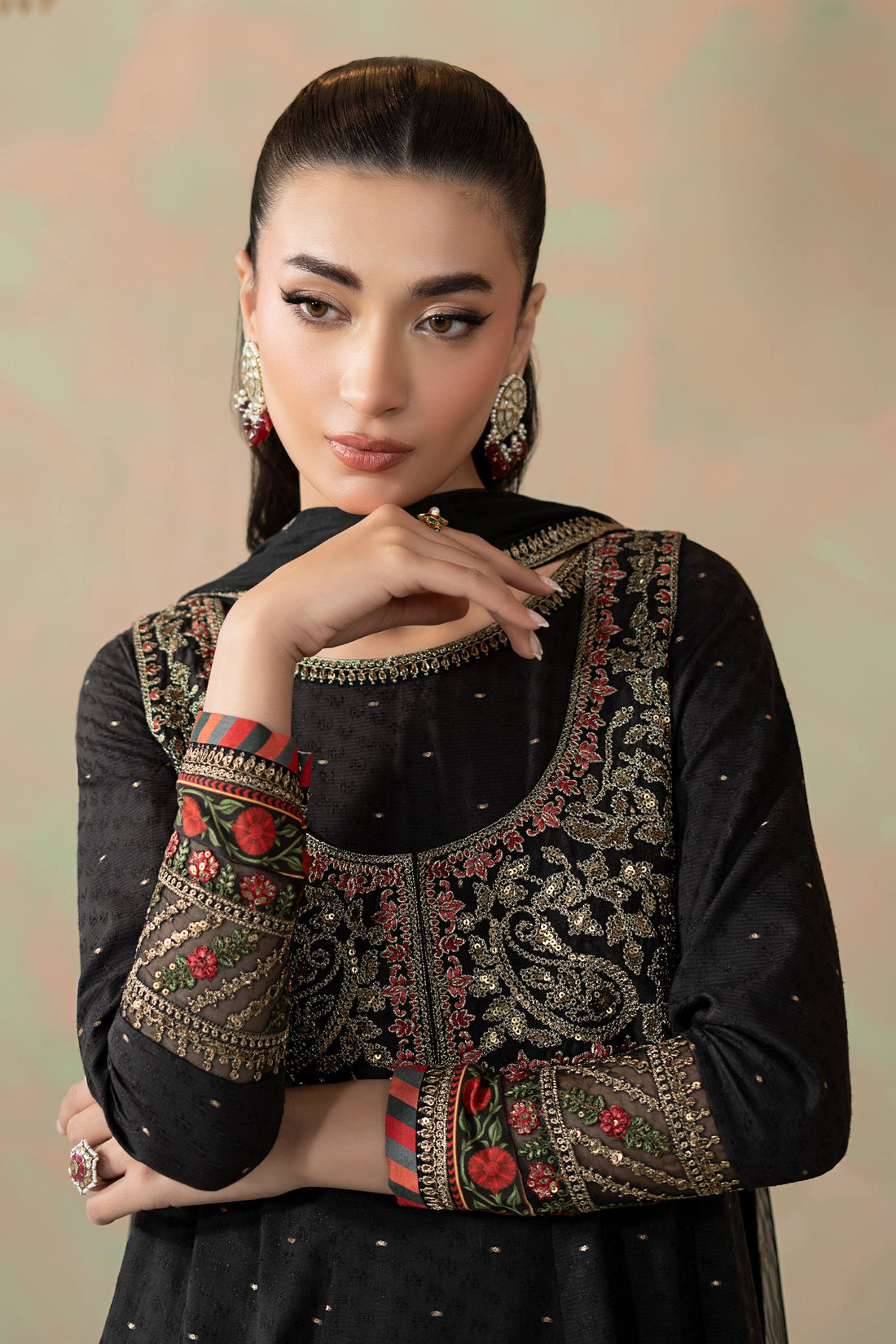 Maria B | Eid Collection 26 | 3 Piece Embroidered Filament Viscose Suit - House Of Hania
