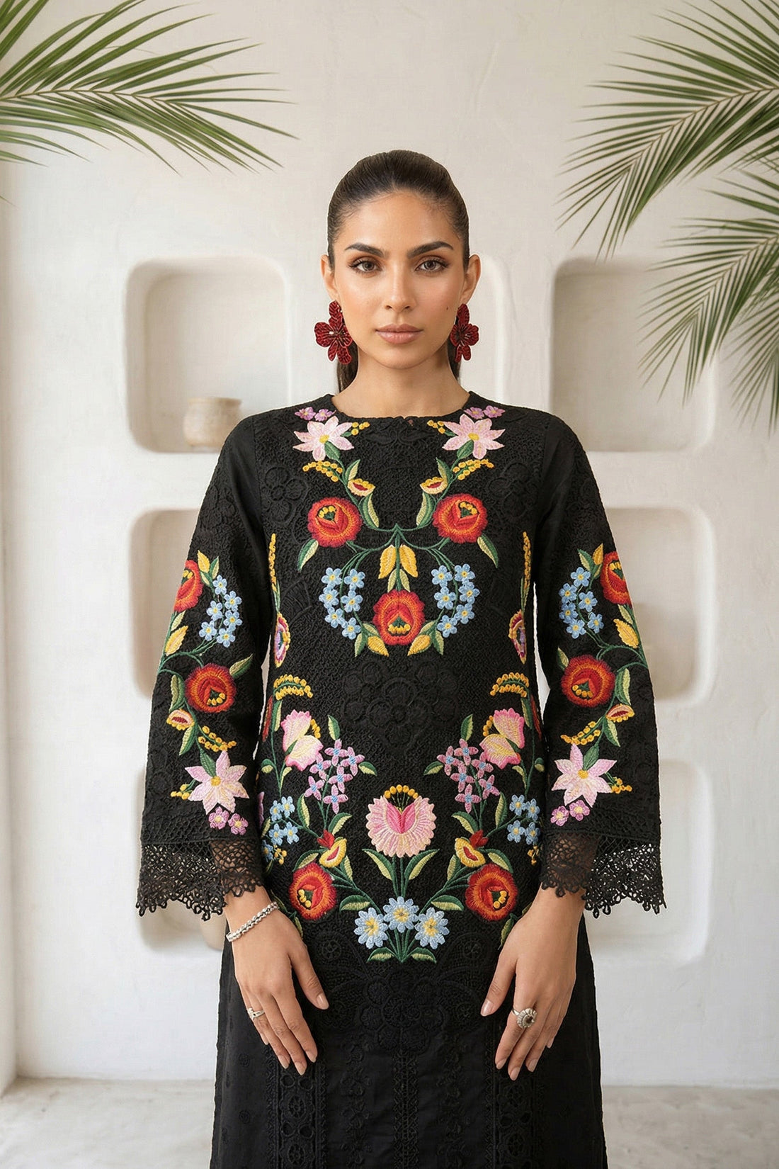 Maria B | Eid Collection 26 | 3 Piece Embroidered Jacquard Lawn Suit - House Of Hania