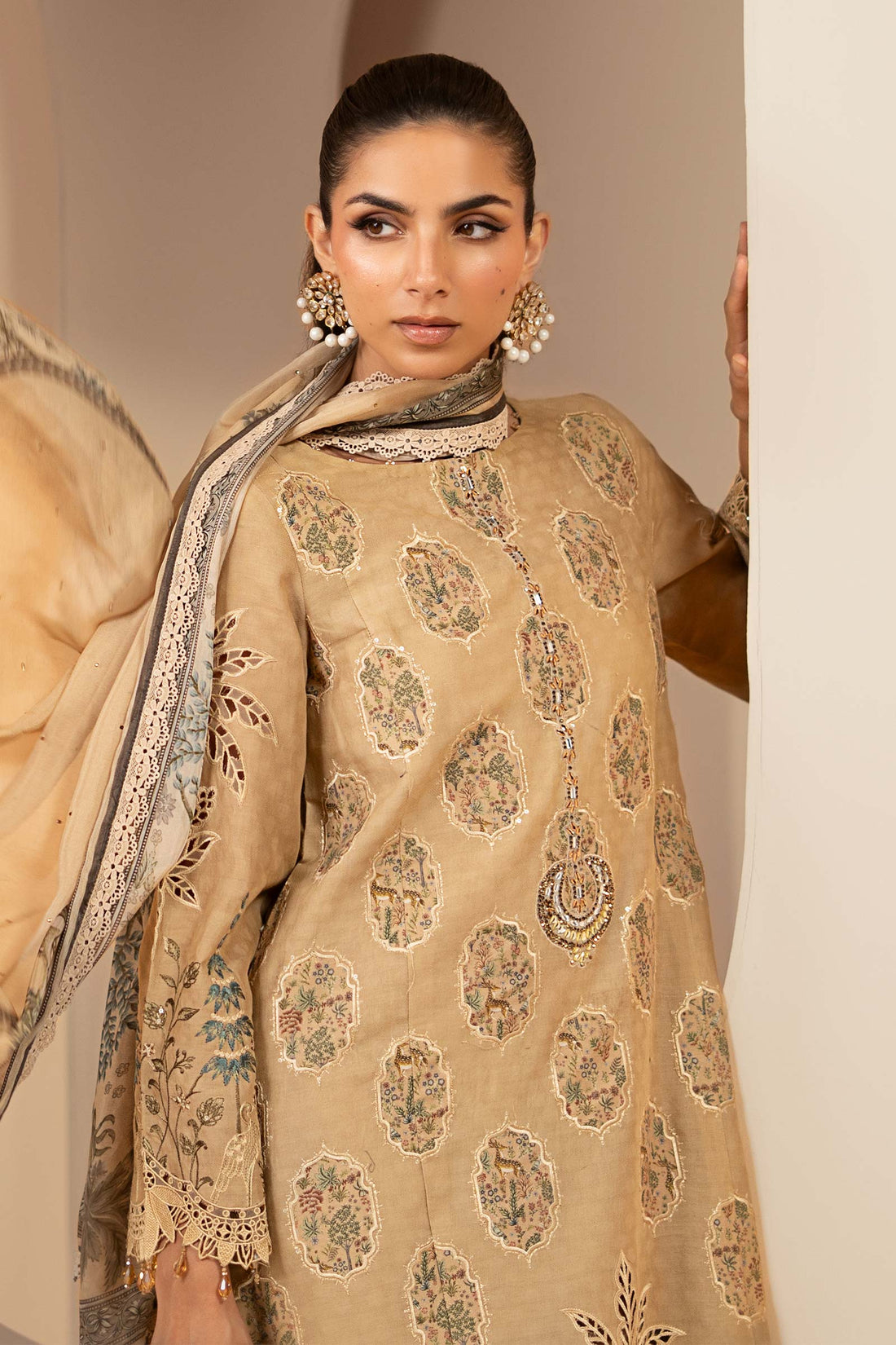 Maria B | Eid Collection 26 | 3 Piece Embroidered Jacquard Lawn Suit - House Of Hania