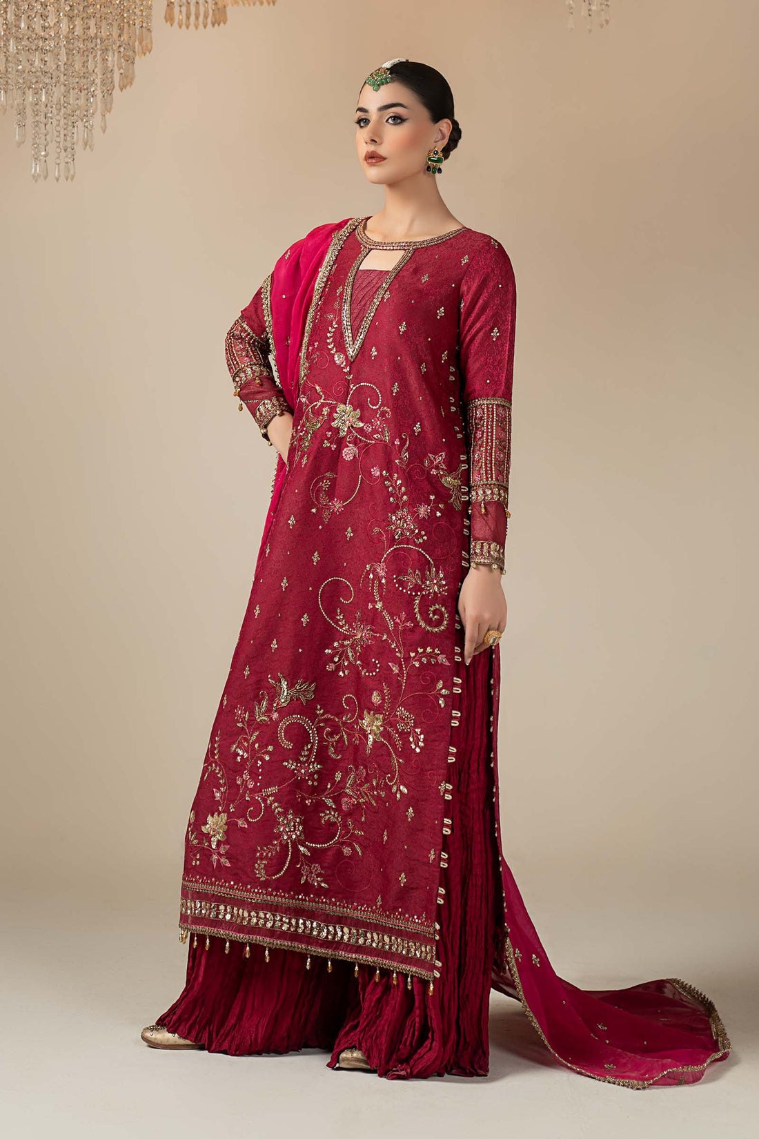 Maria B | Eid Collection 26 | 3 Piece Embroidered Jacquard Suit - House Of Hania