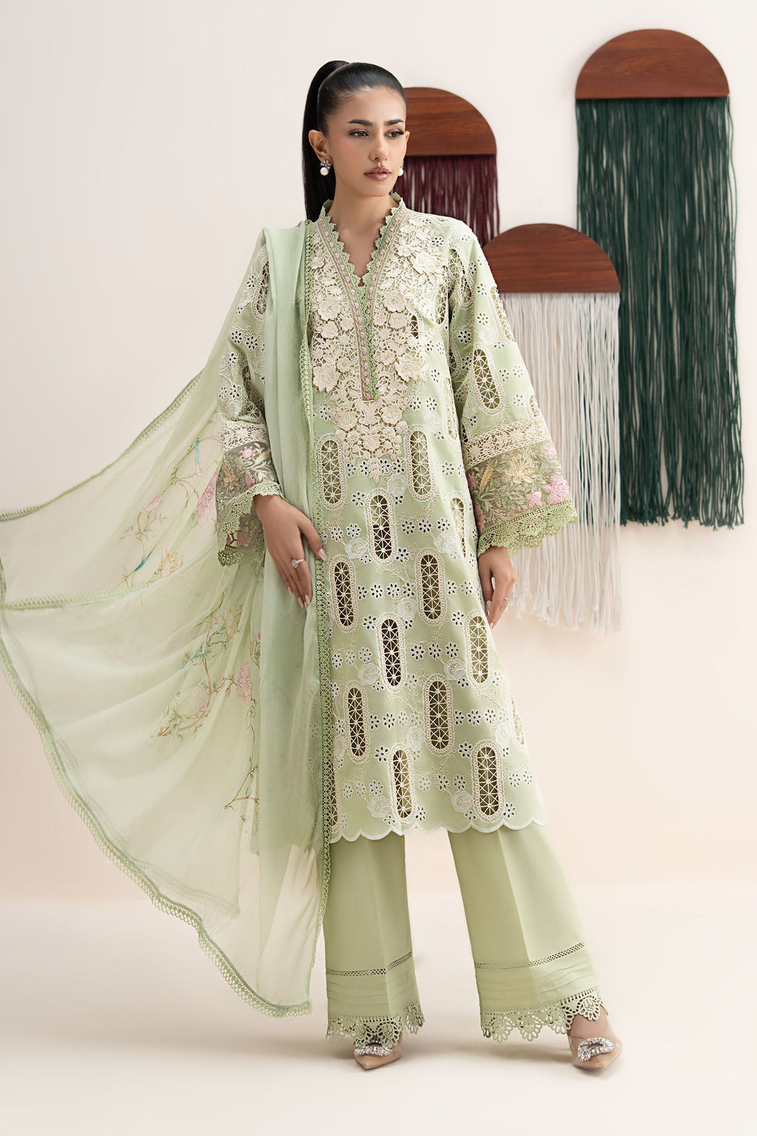 Maria B | Eid Collection 26 | 3 Piece Embroidered Lawn Suit - House Of Hania