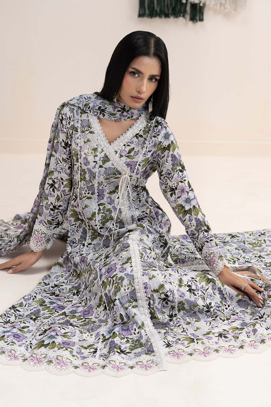 Maria B | Eid Collection 26 | 3 Piece Embroidered Lawn Suit - House Of Hania