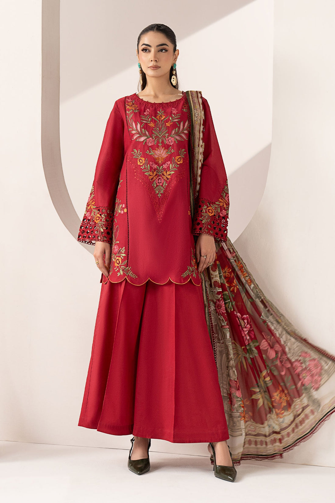 Maria B | Eid Collection 26 | 3 Piece Embroidered Lawn Suit - House Of Hania