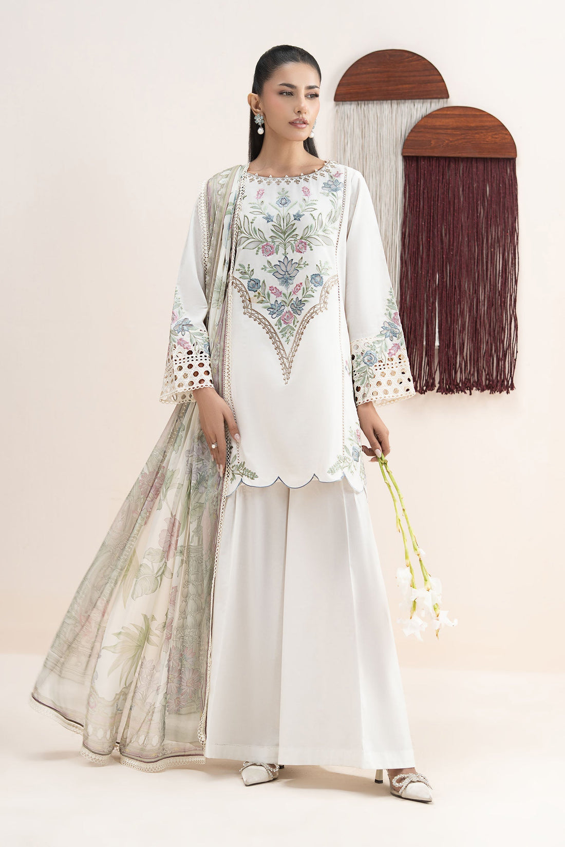 Maria B | Eid Collection 26 | 3 Piece Embroidered Lawn Suit - House Of Hania