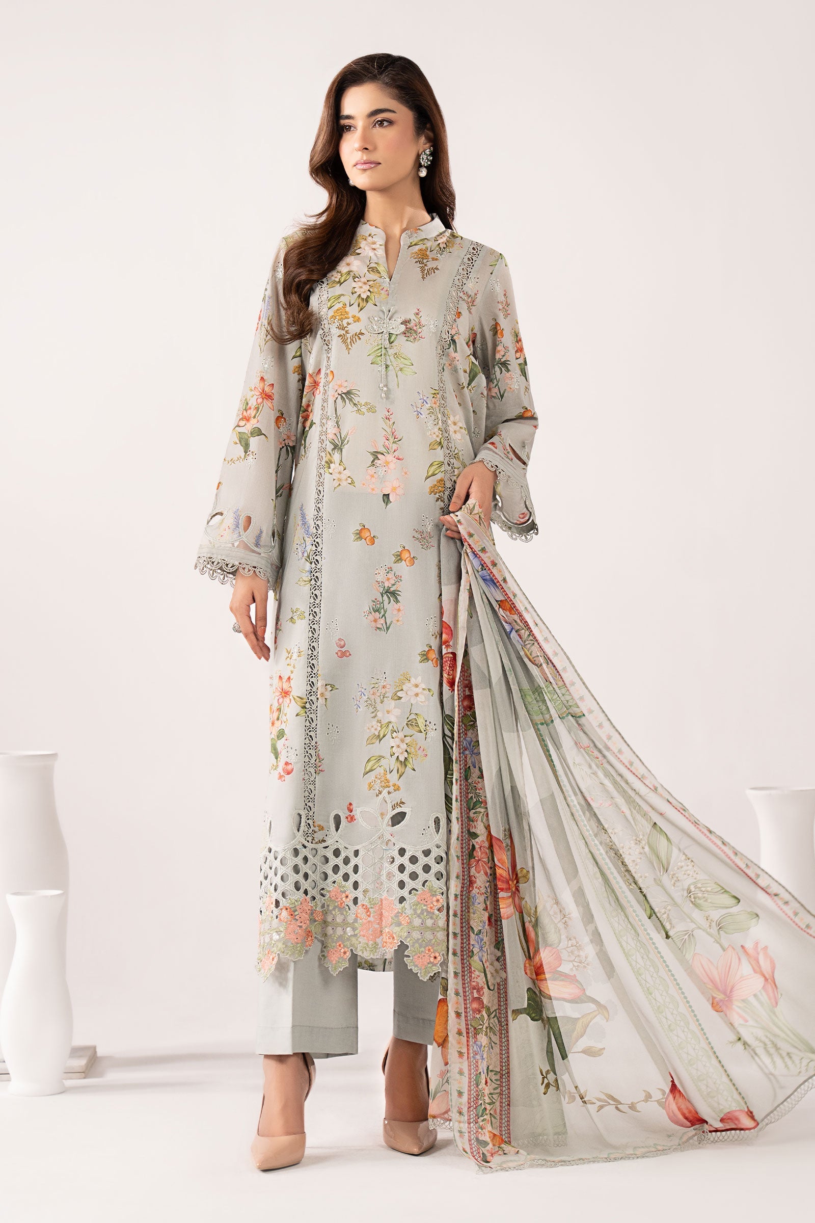 Maria B | Eid Collection 26 | 3 Piece Embroidered Lawn Suit - House Of Hania