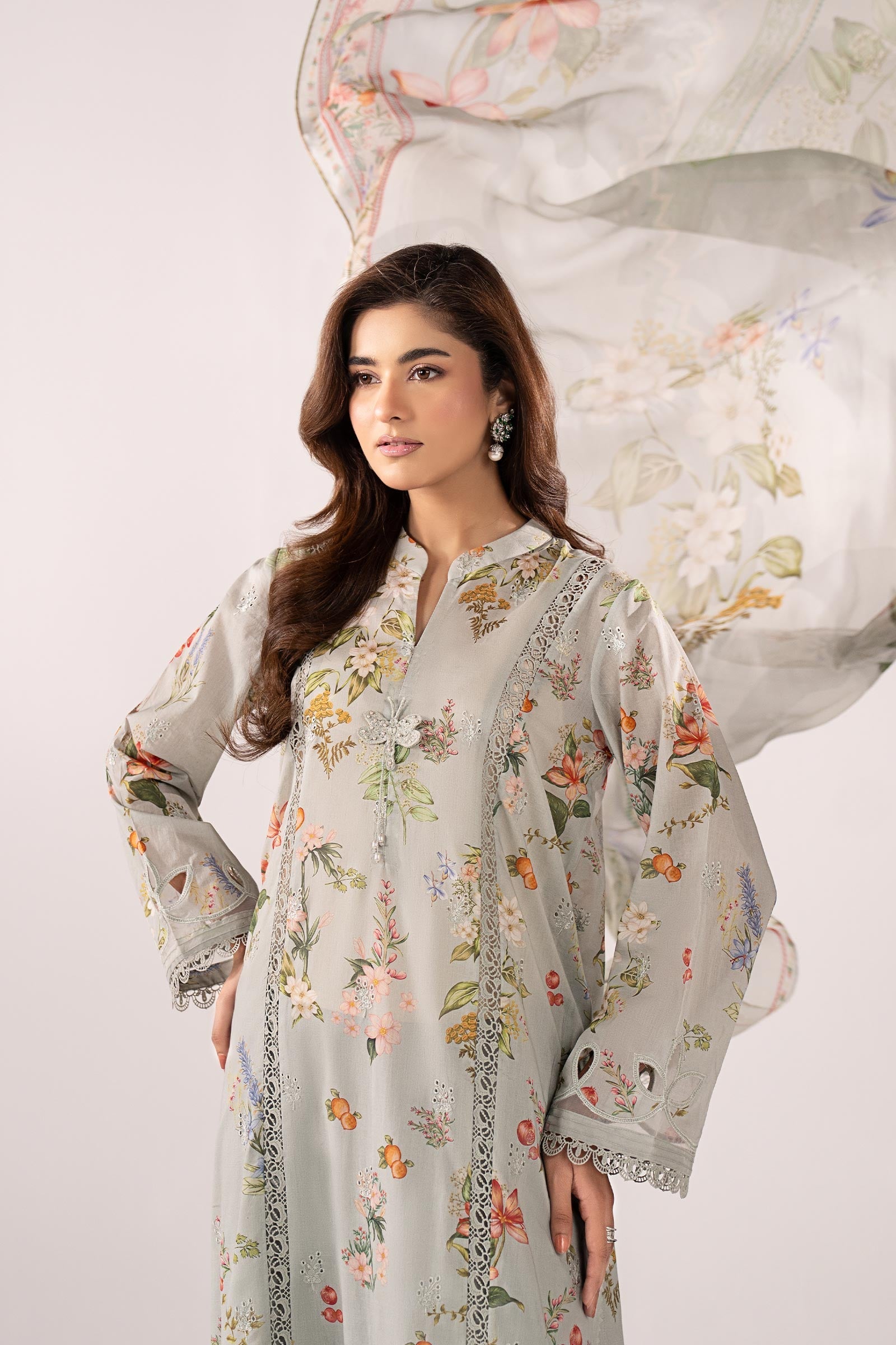 Maria B | Eid Collection 26 | 3 Piece Embroidered Lawn Suit - House Of Hania