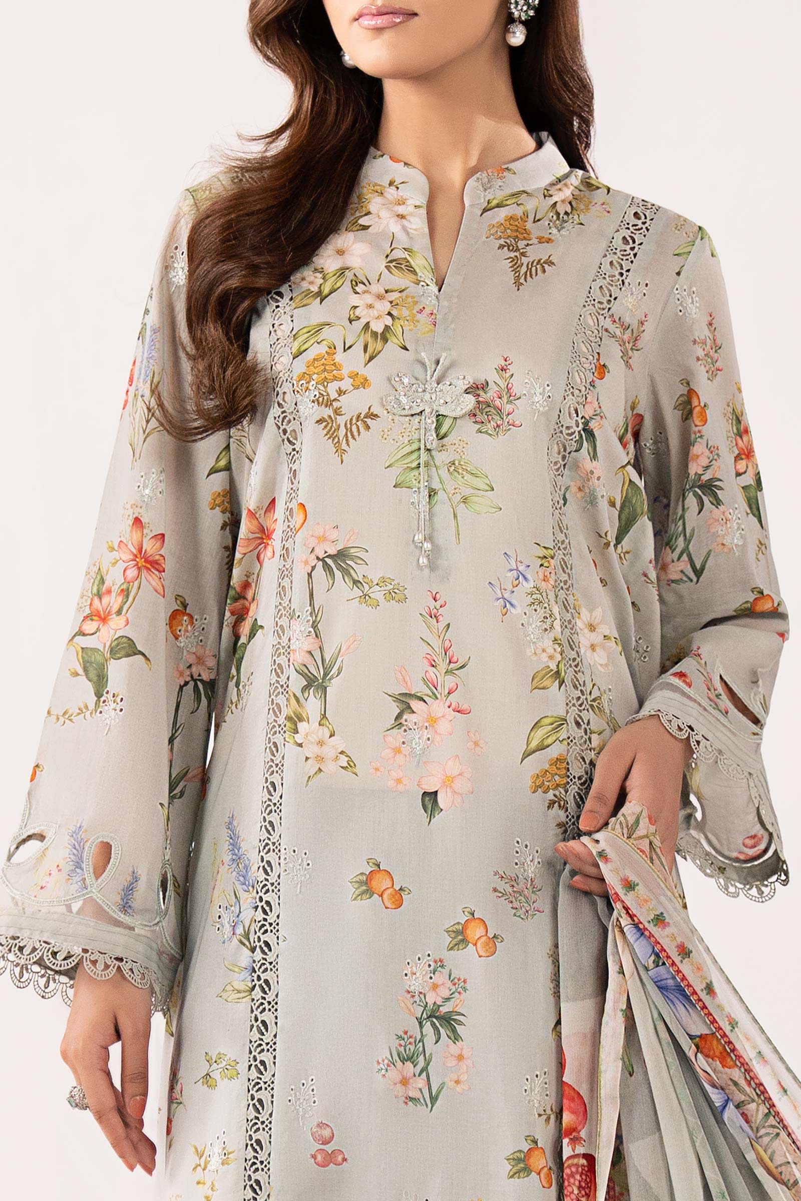 Maria B | Eid Collection 26 | 3 Piece Embroidered Lawn Suit - House Of Hania