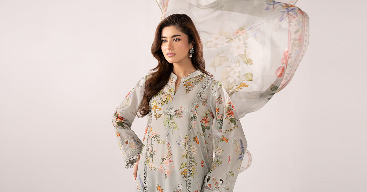 Maria B | Eid Collection 26 | 3 Piece Embroidered Lawn Suit - House Of Hania