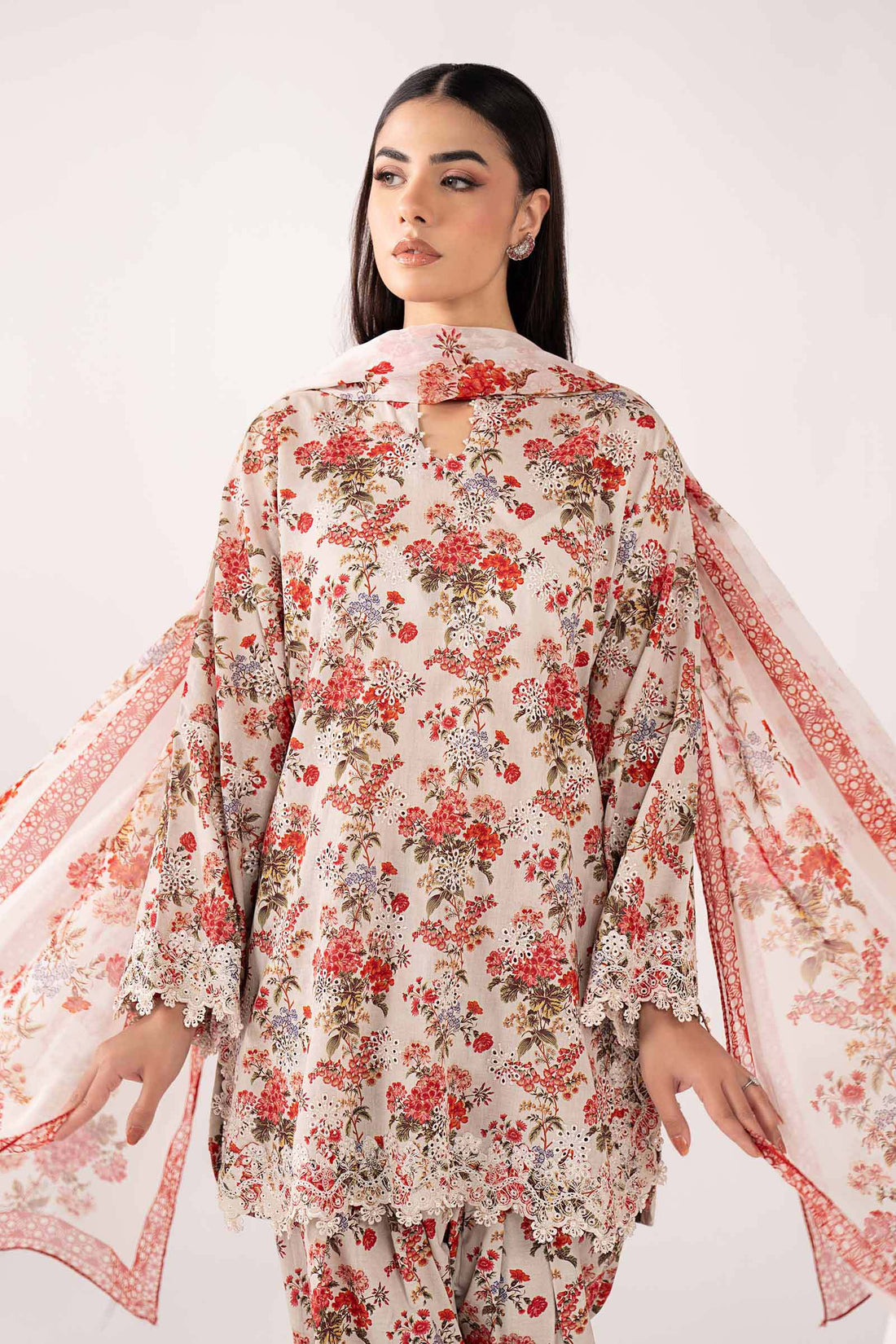 Maria B | Eid Collection 26 | 3 Piece Embroidered Lawn Suit - House Of Hania
