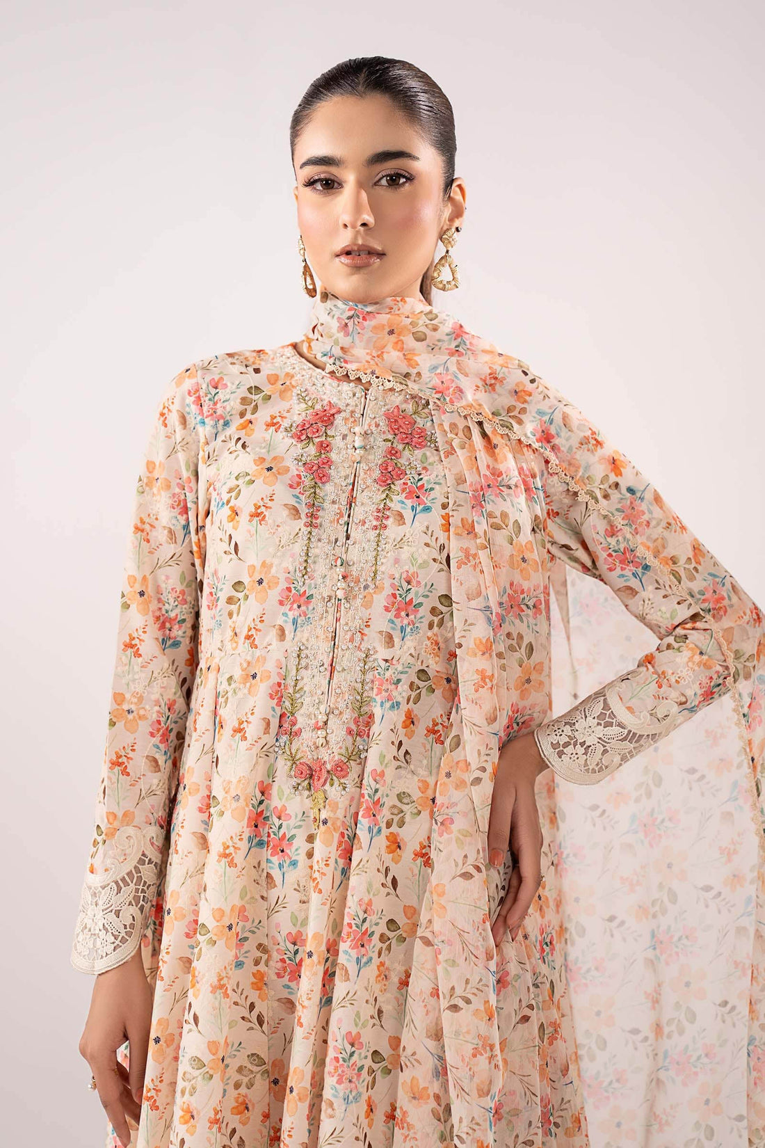 Maria B | Eid Collection 26 | 3 Piece Embroidered Lawn Suit - House Of Hania