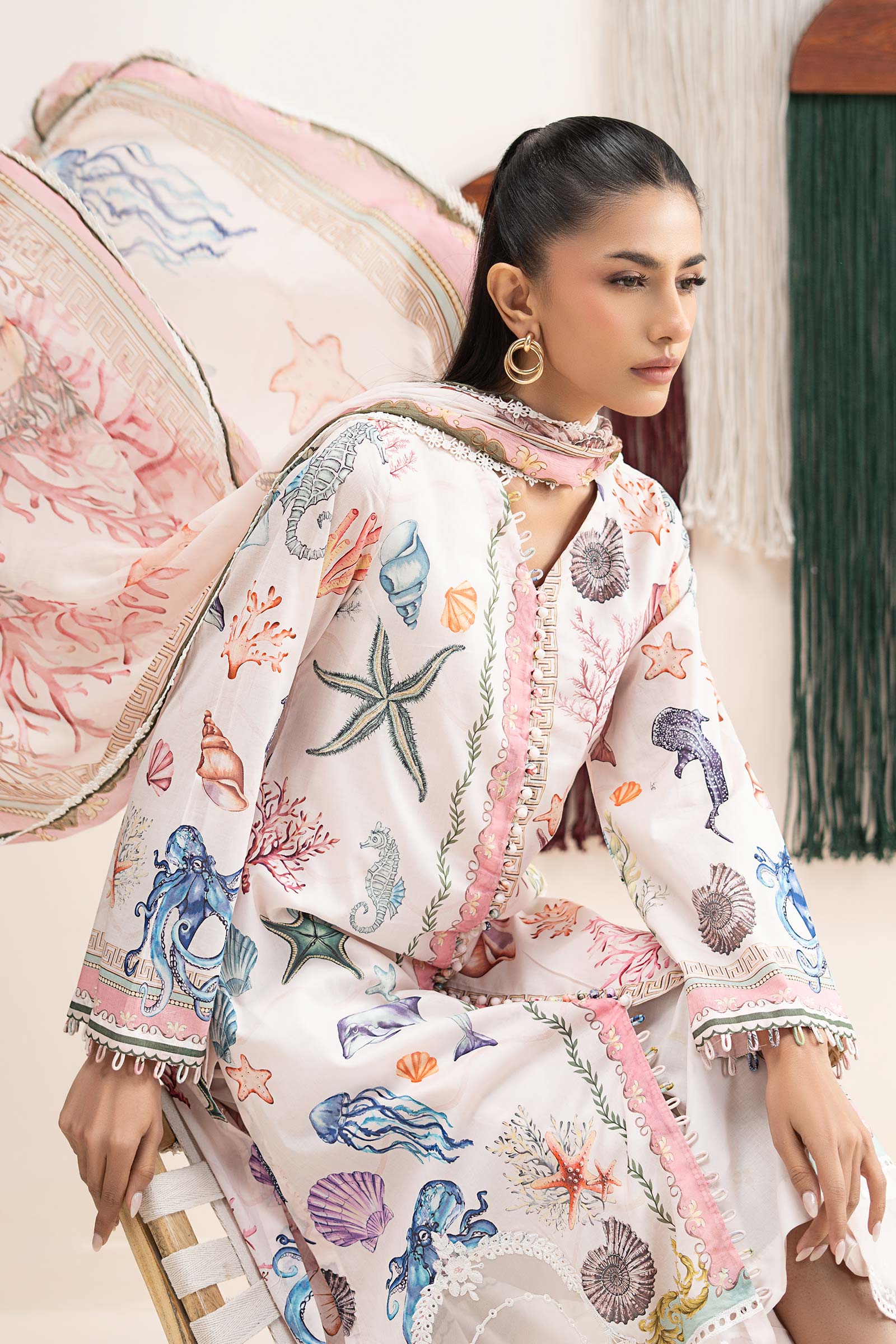 Maria B | Eid Collection 26 | 3 Piece Embroidered Lawn Suit - House Of Hania