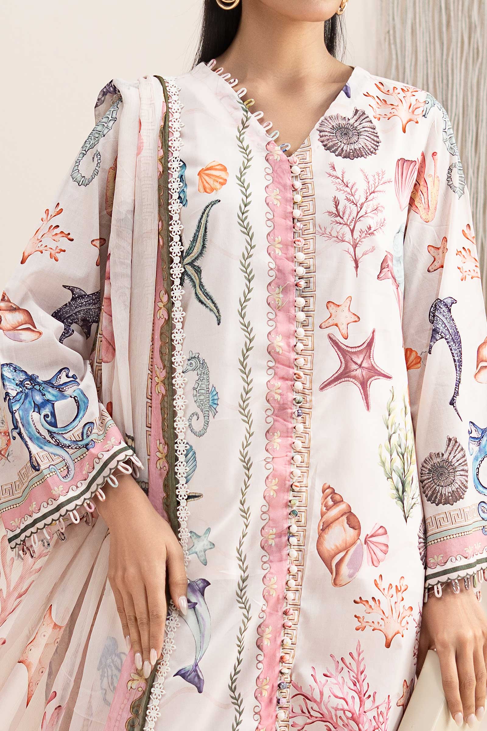 Maria B | Eid Collection 26 | 3 Piece Embroidered Lawn Suit - House Of Hania