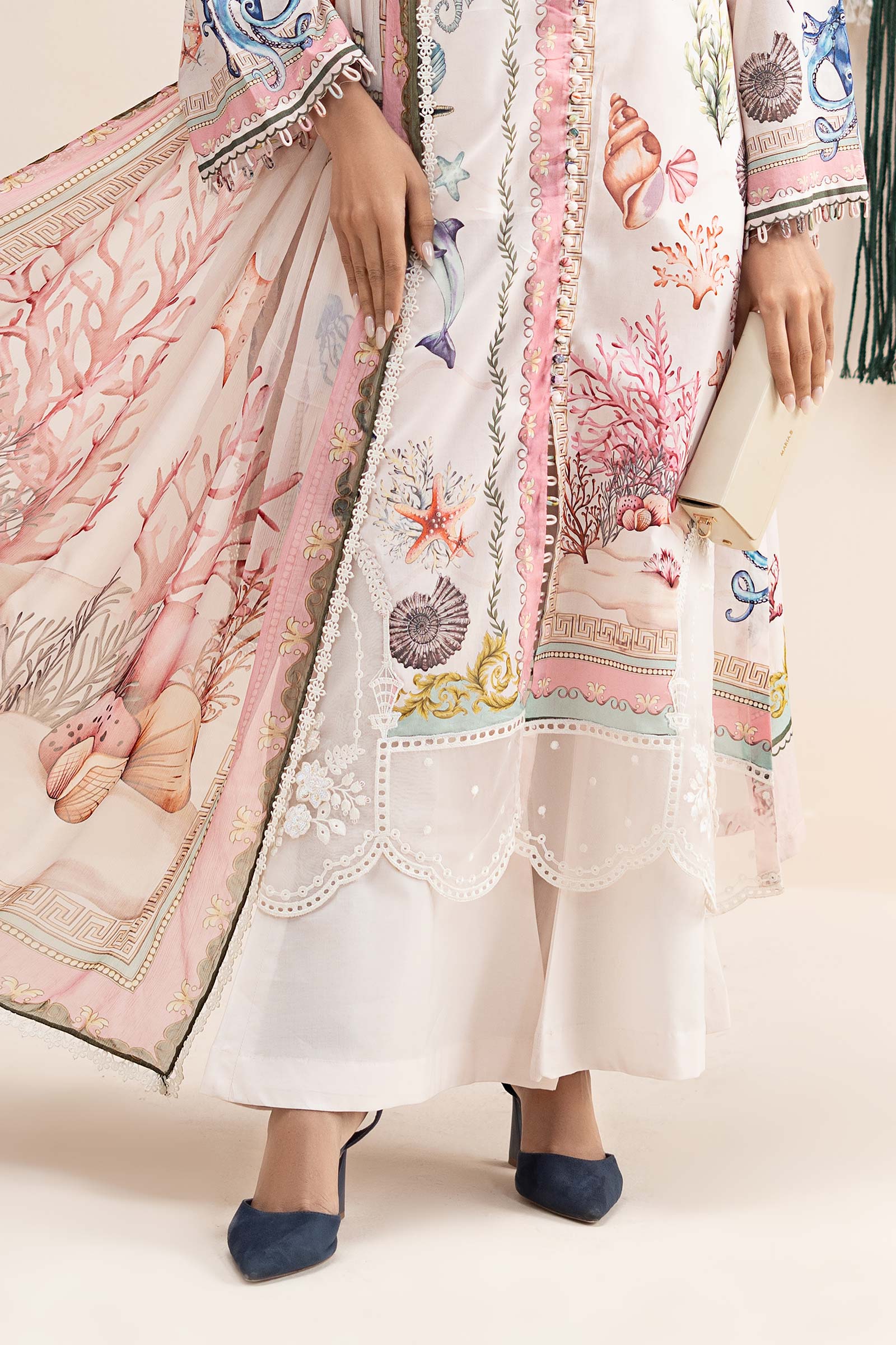 Maria B | Eid Collection 26 | 3 Piece Embroidered Lawn Suit - House Of Hania