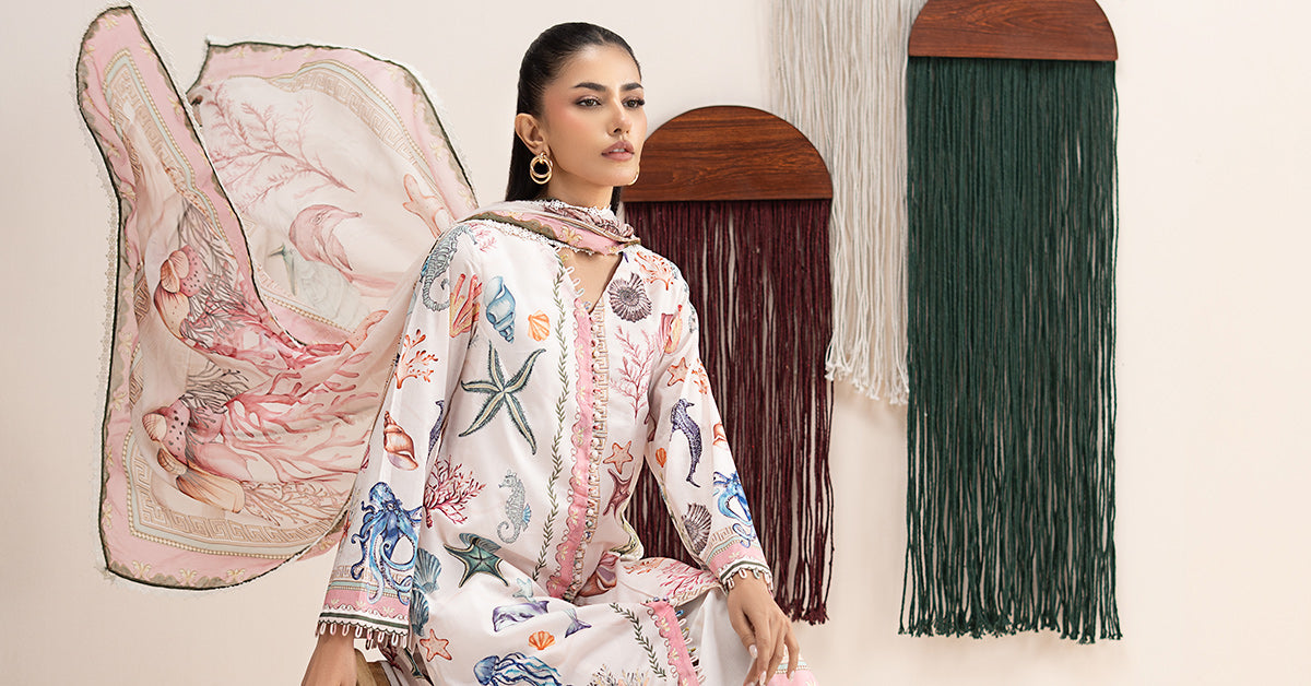 Maria B | Eid Collection 26 | 3 Piece Embroidered Lawn Suit - House Of Hania