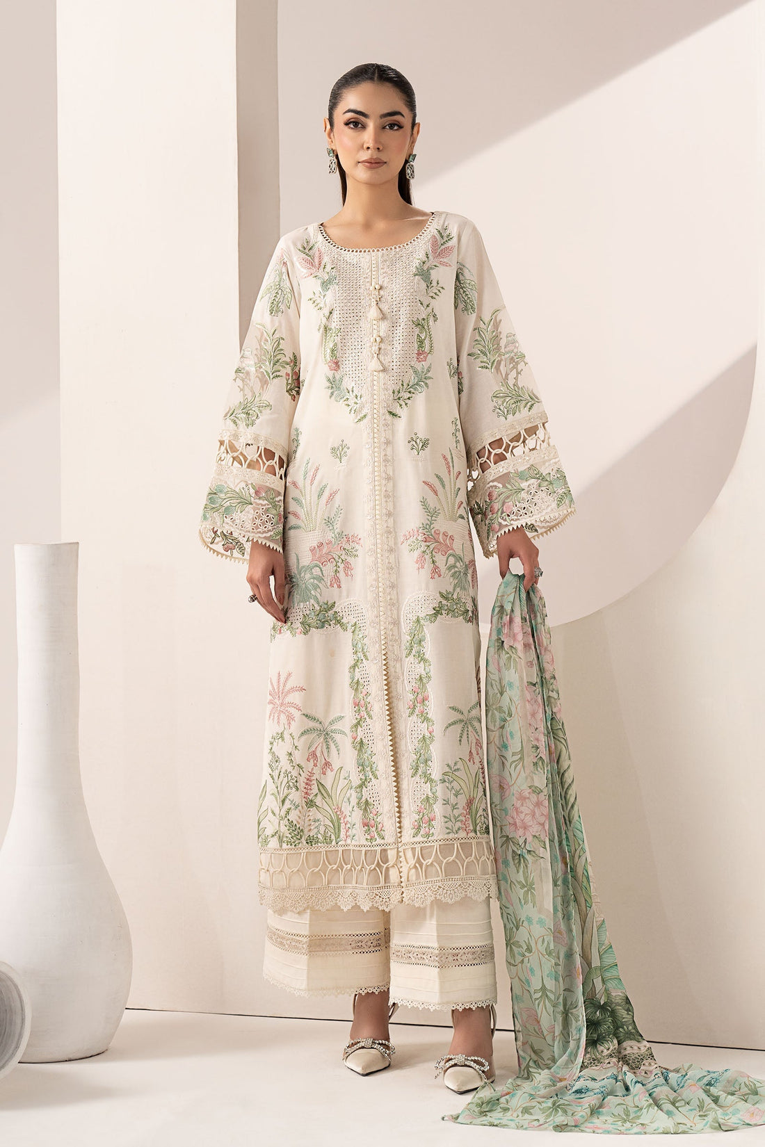 Maria B | Eid Collection 26 | 3 Piece Embroidered Lawn Suit - House Of Hania