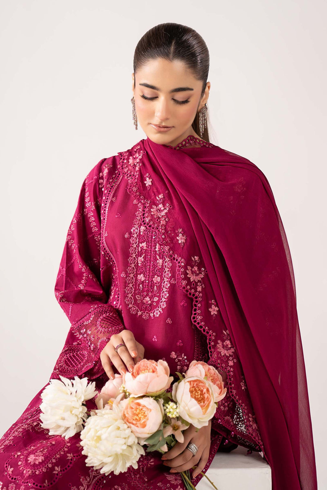 Maria B | Eid Collection 26 | 3 Piece Embroidered Lawn Suit - House Of Hania