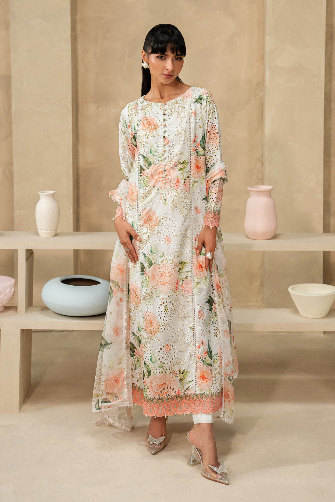 Maria B | Eid Collection 26 | 3 Piece Embroidered Lawn Suit - House Of Hania