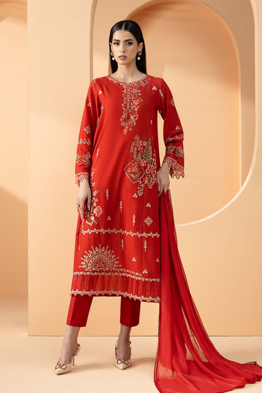 Maria B | Eid Collection 26 | 3 Piece Embroidered Lawn Suit - House Of Hania